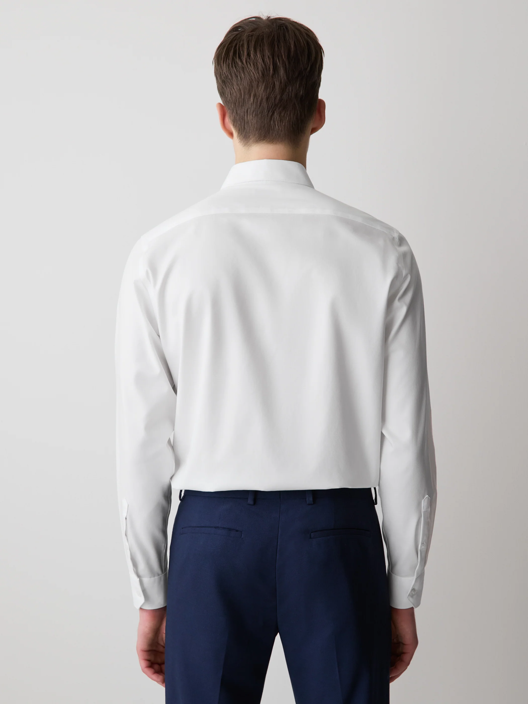 Regular Fit Solid Supima (R) Twill Dress Shirt - Image 3