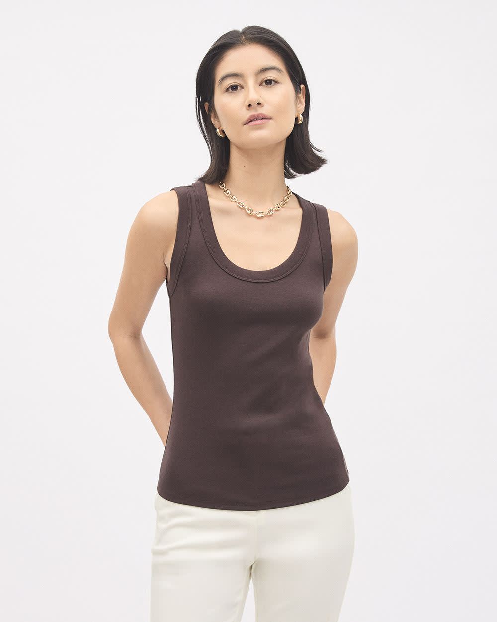 Scoop-Neck Cami with Wide Straps - Image 5