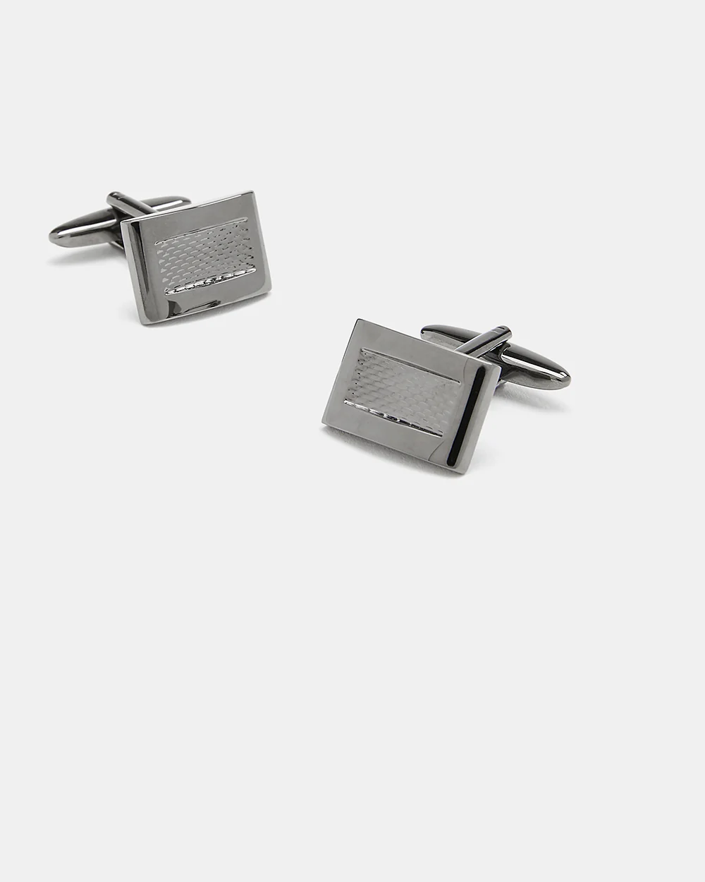Shiny Gunmetal Cuff Links - Image 3