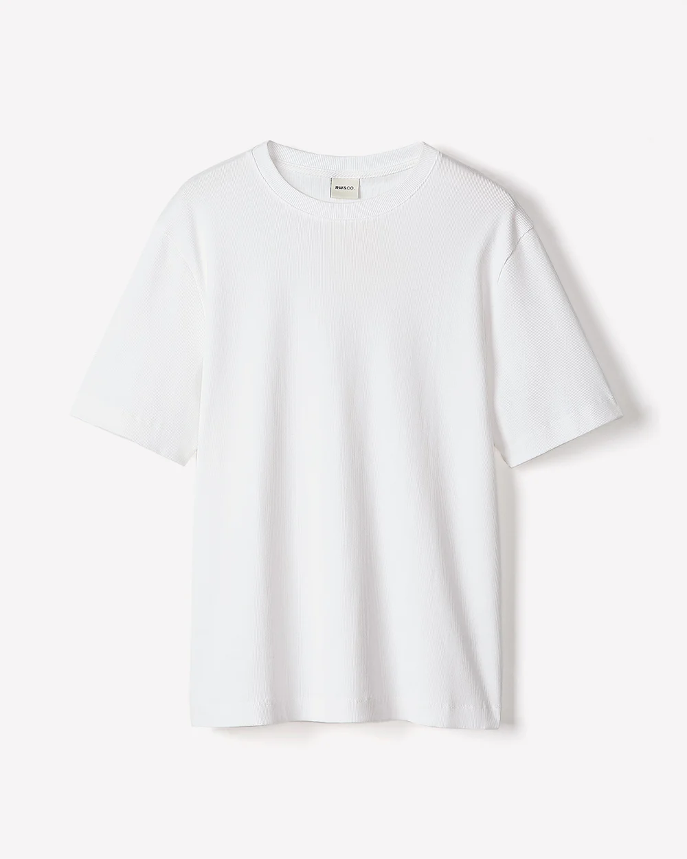 Short-Sleeve Crew-Neck Ribbed Tee - Image 5
