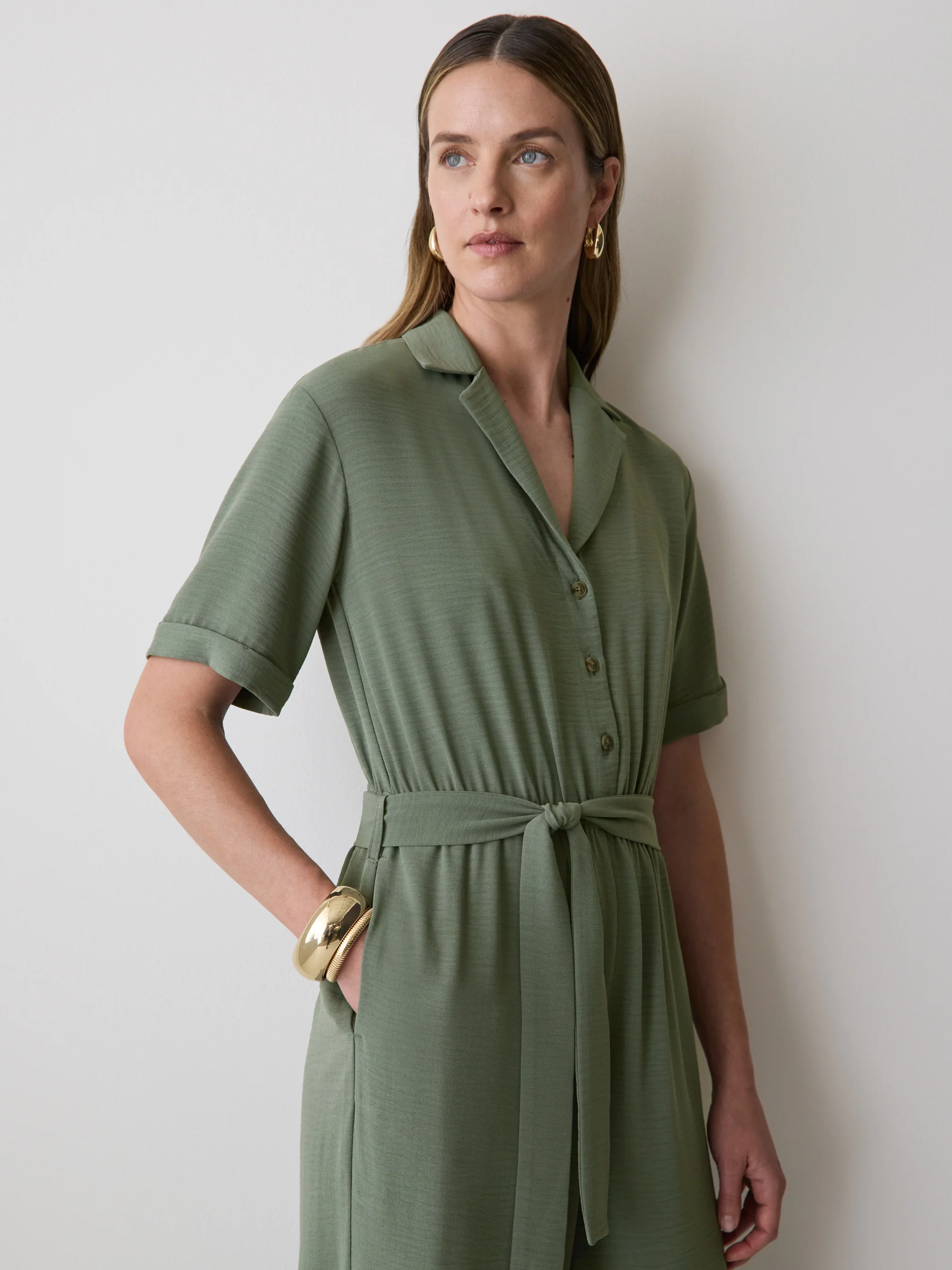 Short-Sleeve Wide-Leg Jumpsuit - Image 8
