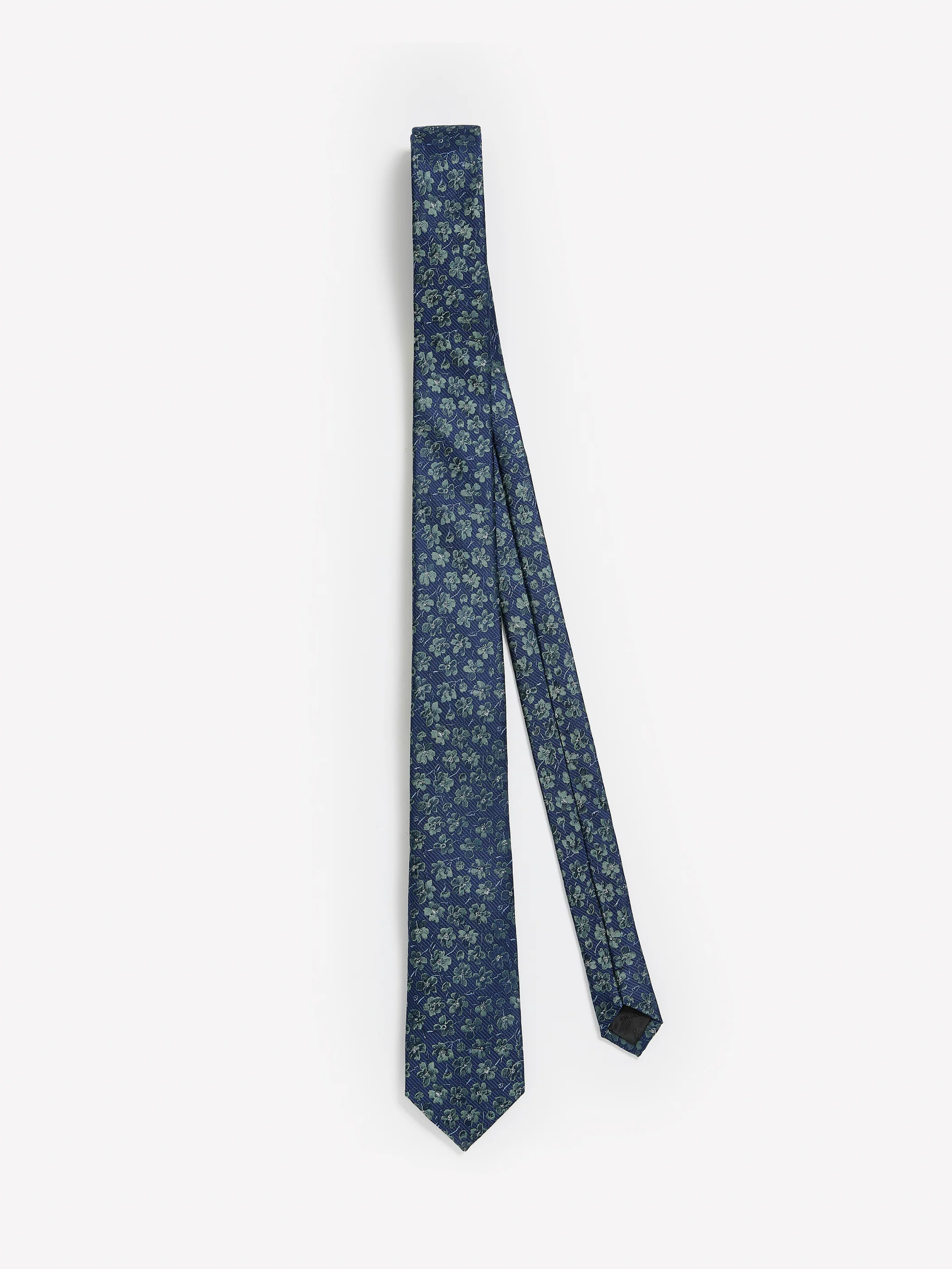 Regular Tie with Floral and Striped Pattern - Image 3