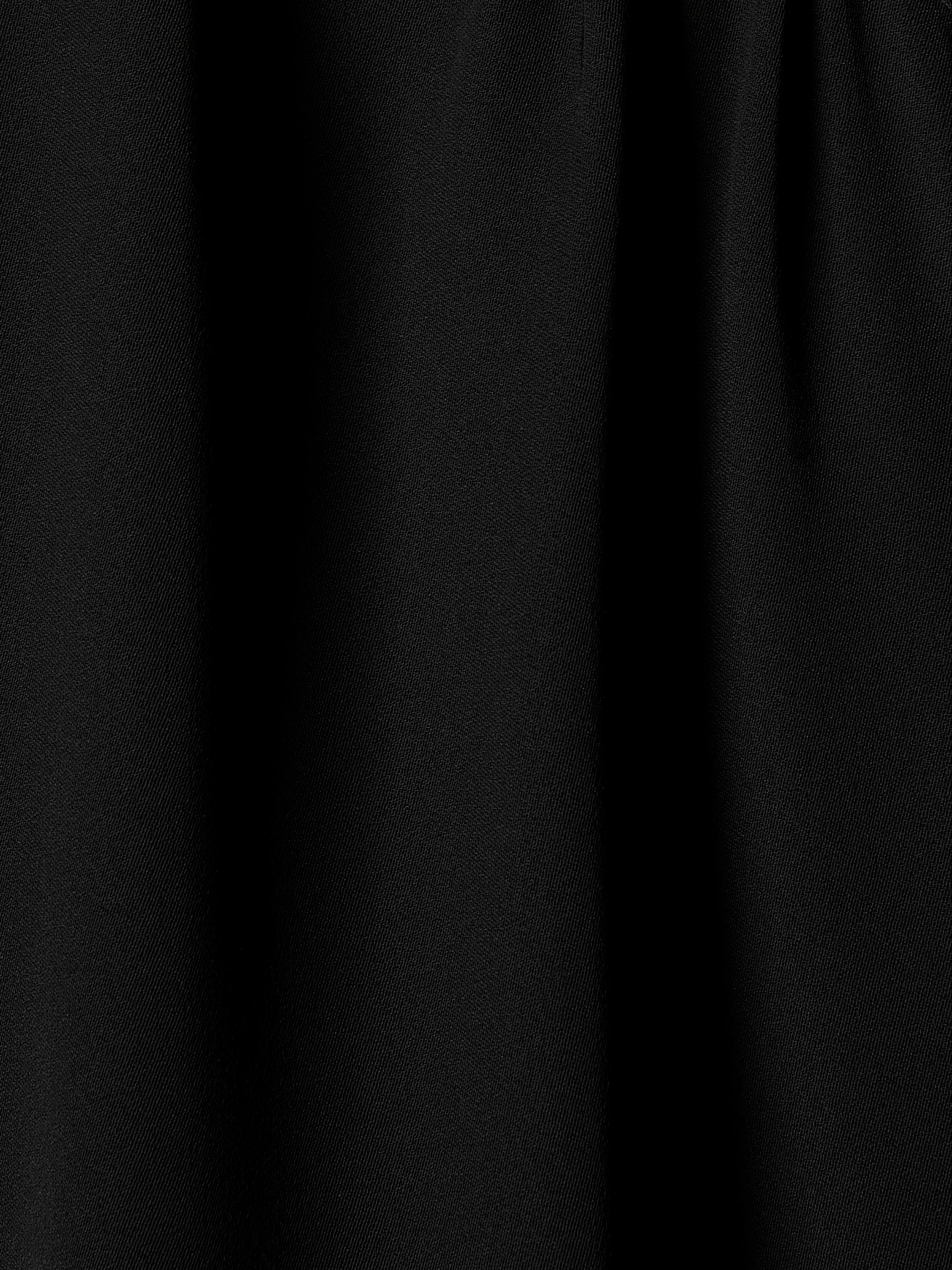 Silky Crepe Short-Sleeve Buttoned-Down Blouse - Image 5
