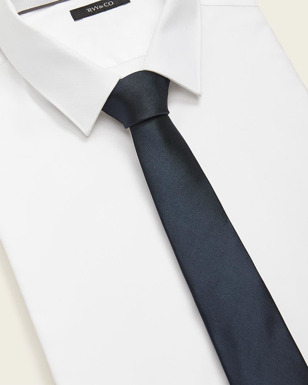 Skinny Dark Solid Tie - Image 4