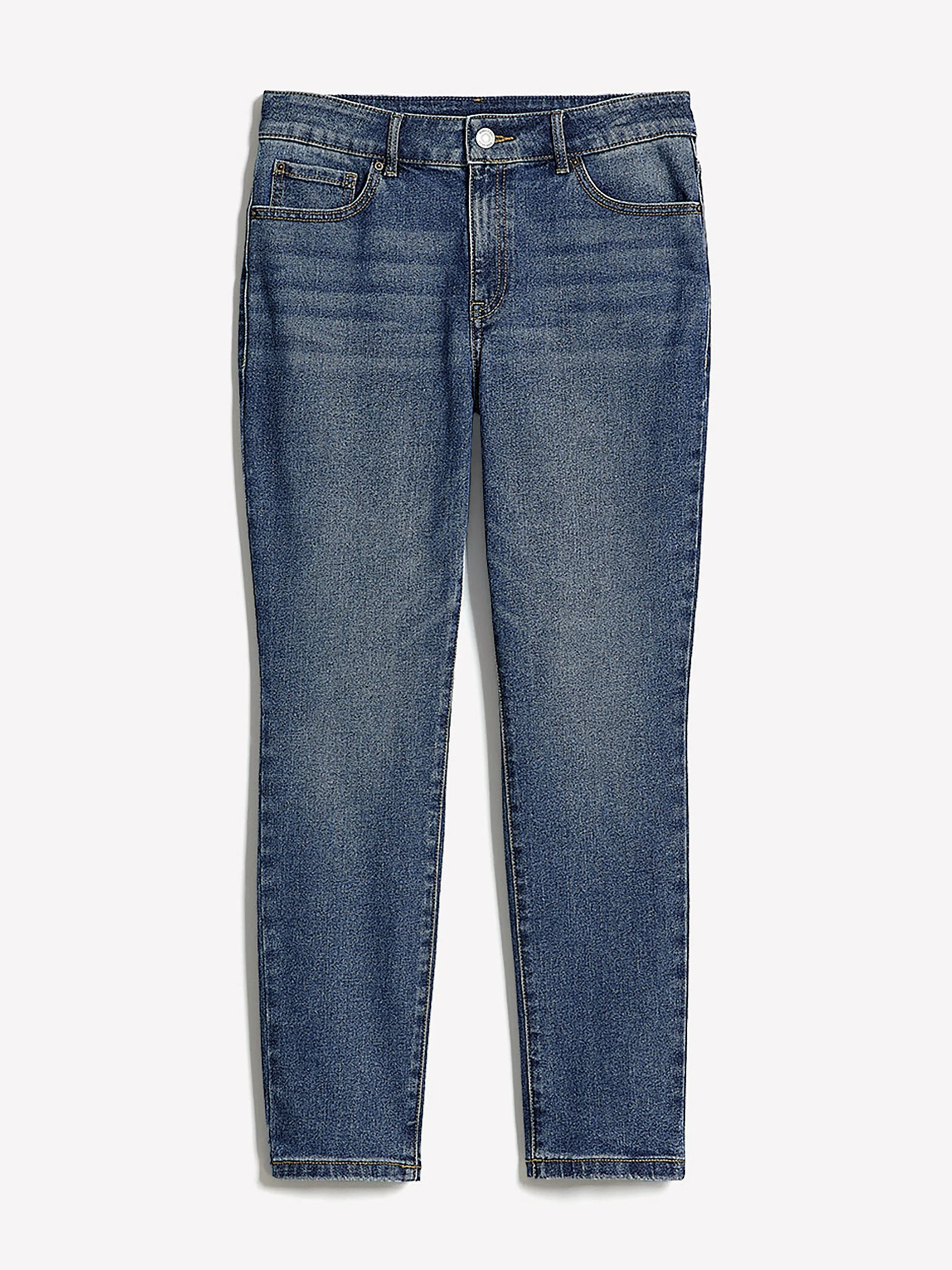 Deep-Blue Mid-Rise Skinny Jeans - Image 6