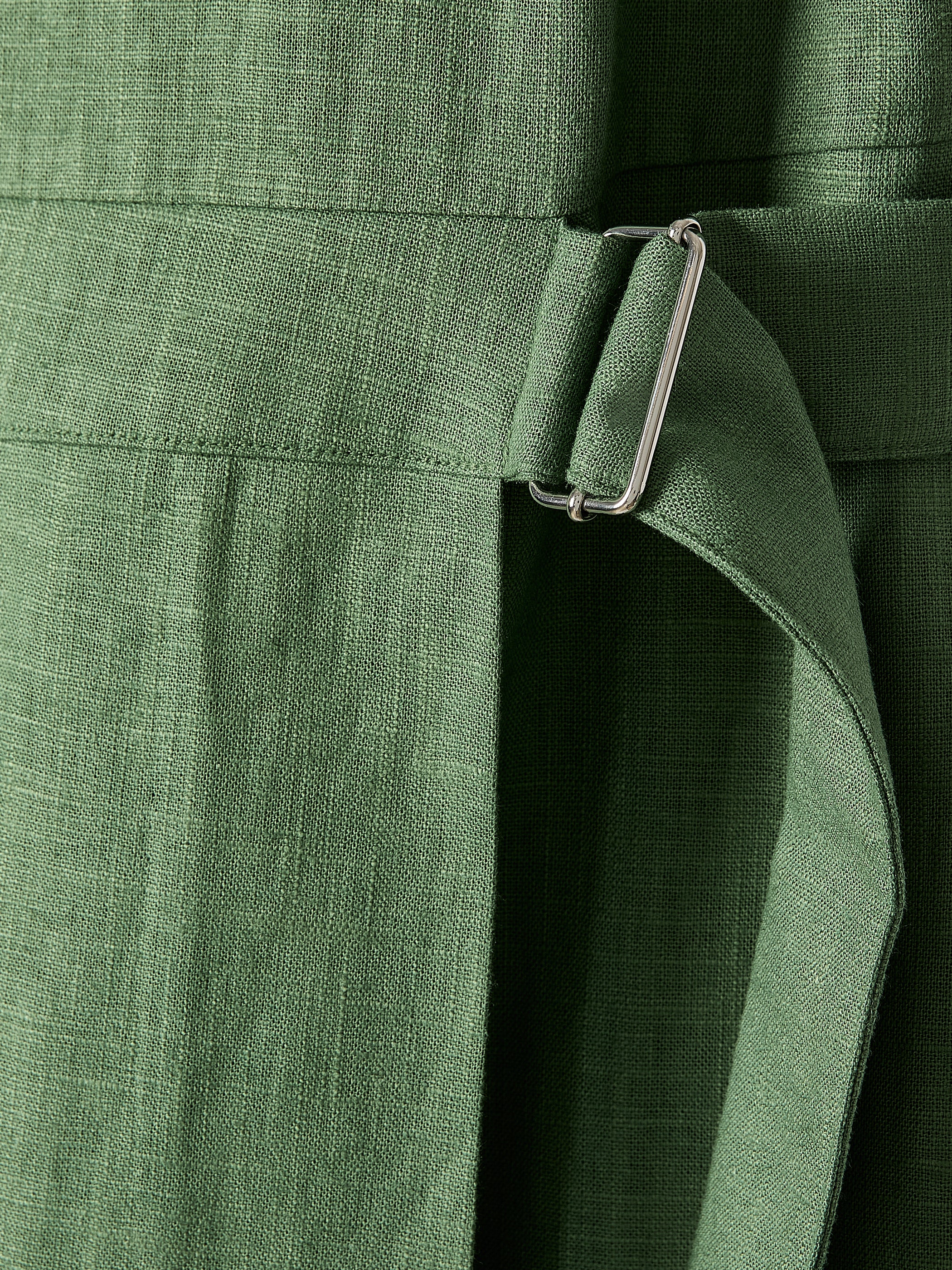 Sleeveless Boat-Neck Linen-Blend Midi Dress - Image 19