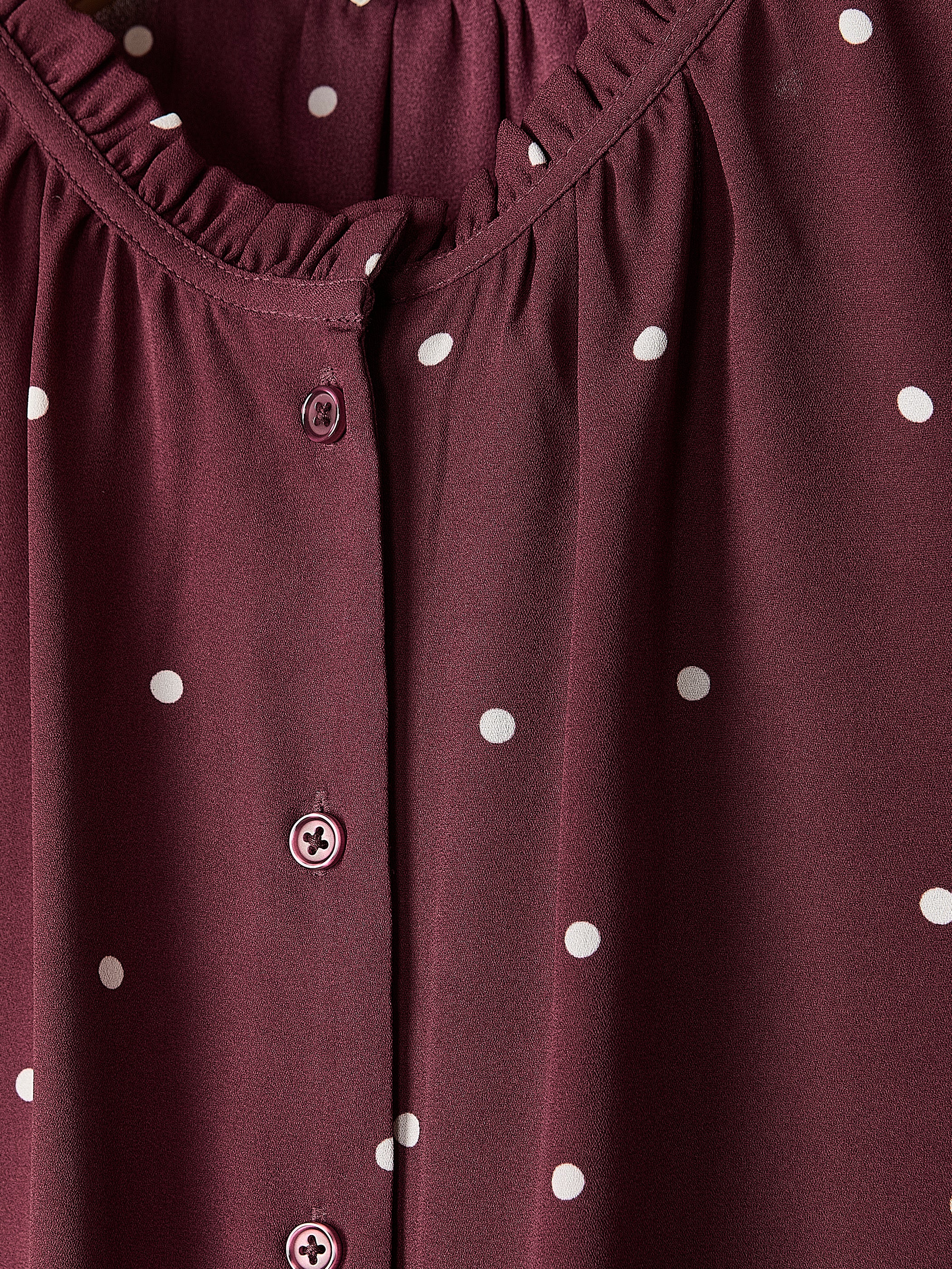 Sleeveless Buttoned-Down Blouse with Ruffled Trim - Image 11