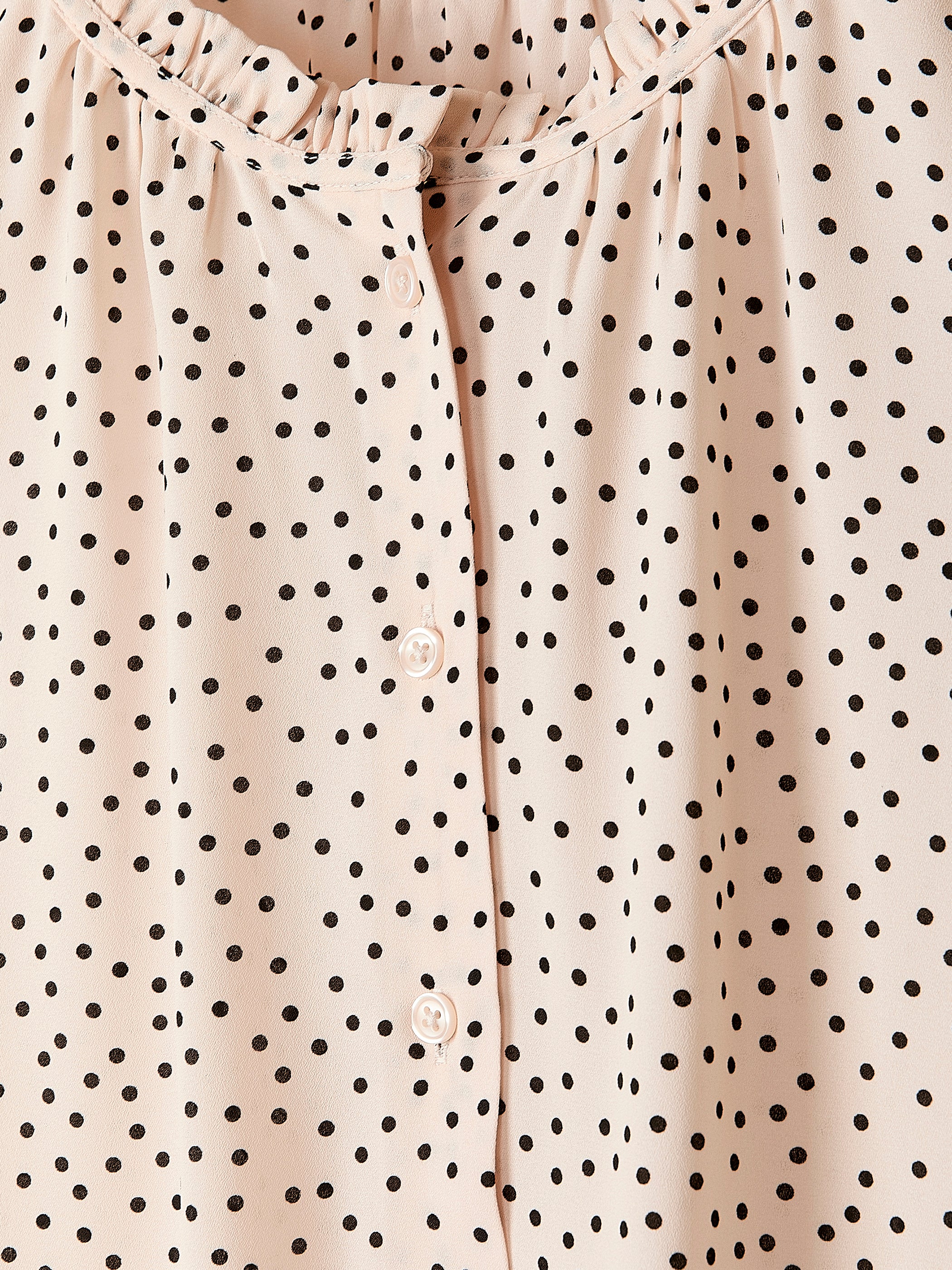 Sleeveless Buttoned-Down Blouse with Ruffled Trim - Image 17