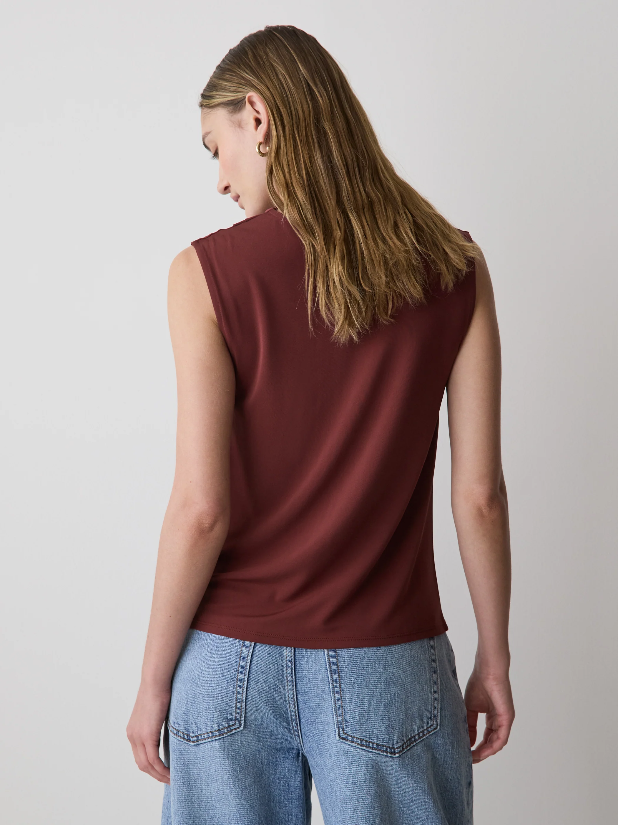 Sleeveless Top with Cowl Neckline - Image 15