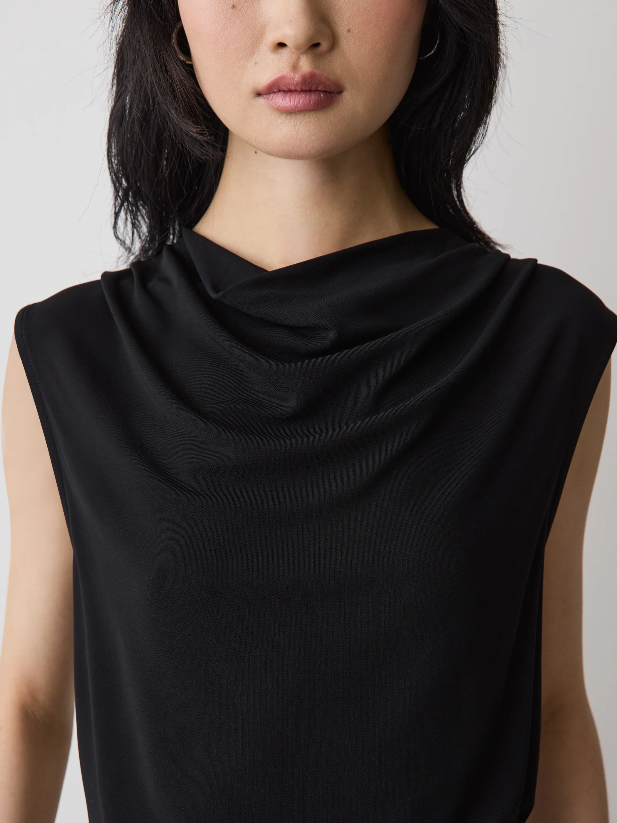 Sleeveless Top with Cowl Neckline - Image 4