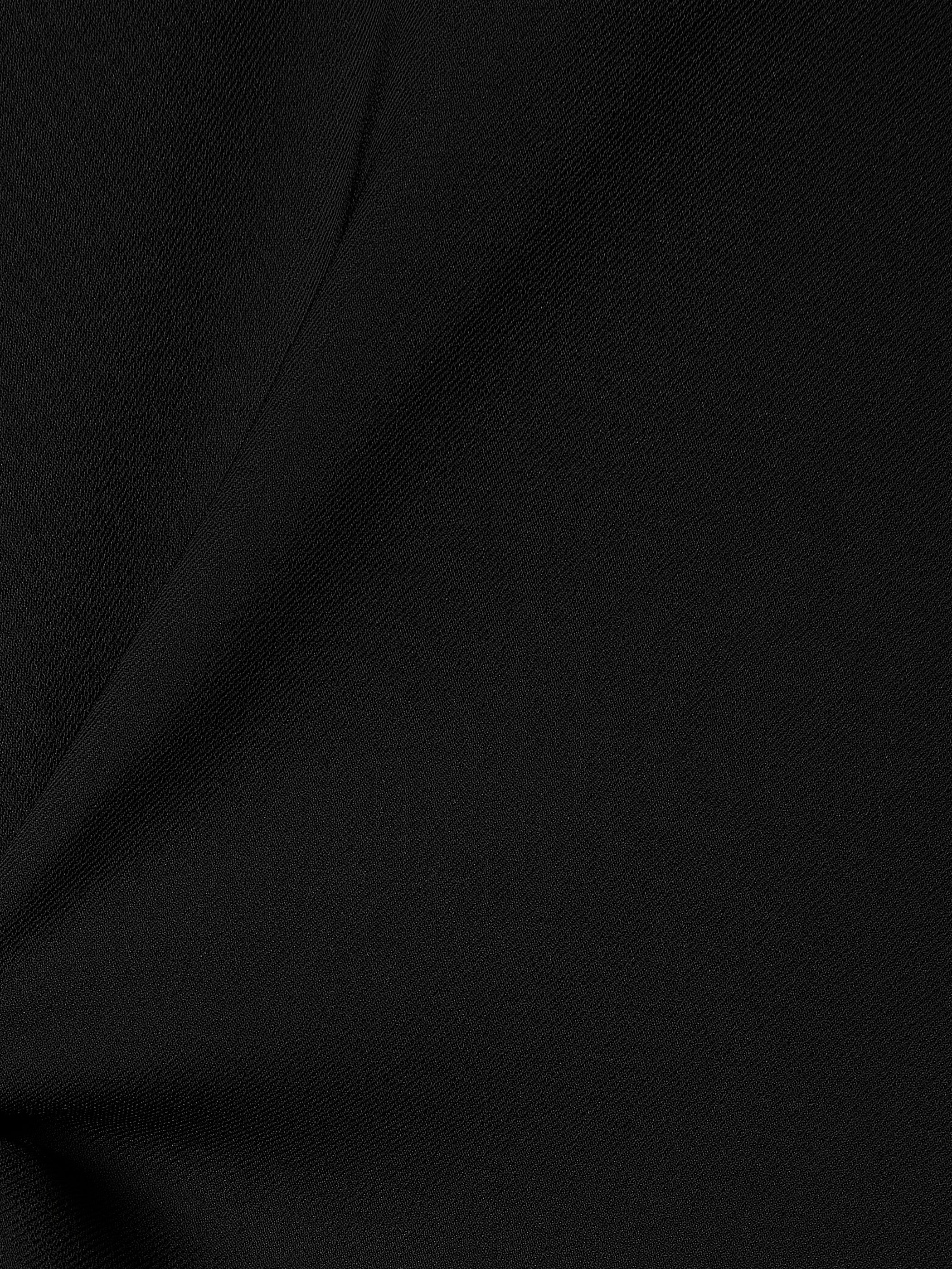 Extended-Sleeve V-Neck Twill Midi Dress - Image 4