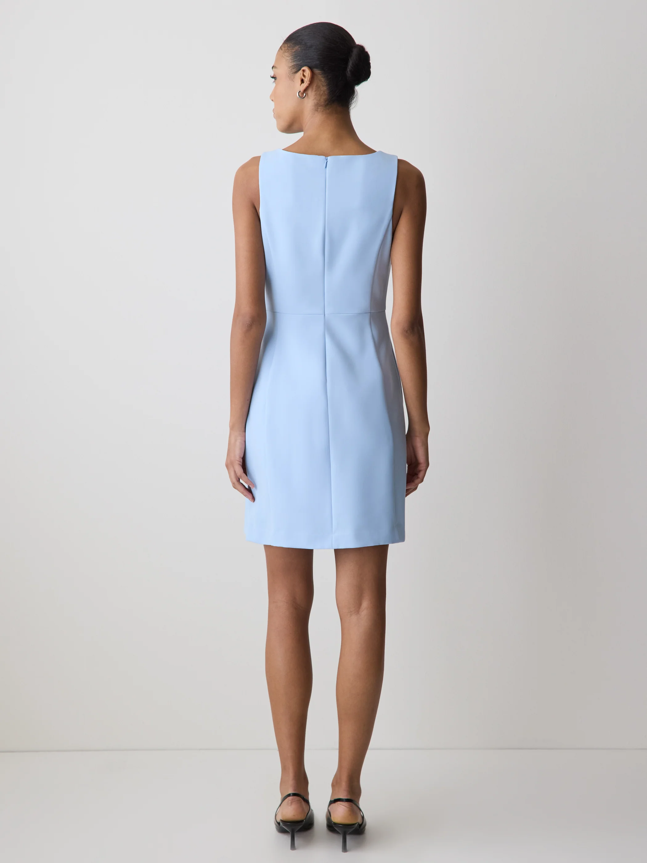 Sleeveless Boat-Neck Mini Dress - Image 9