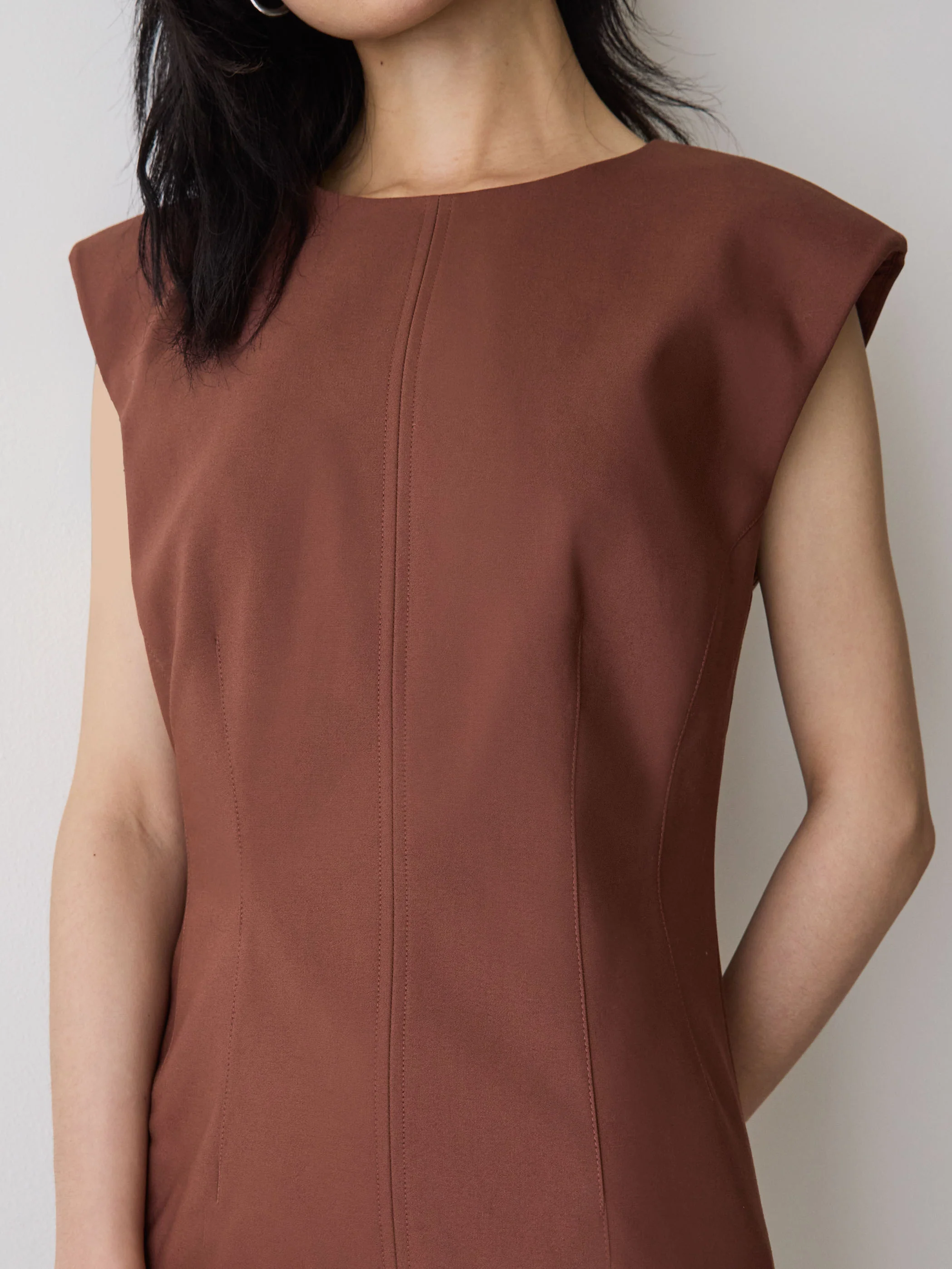 Sleeveless Crew-Neck Mini Dress - Image 16
