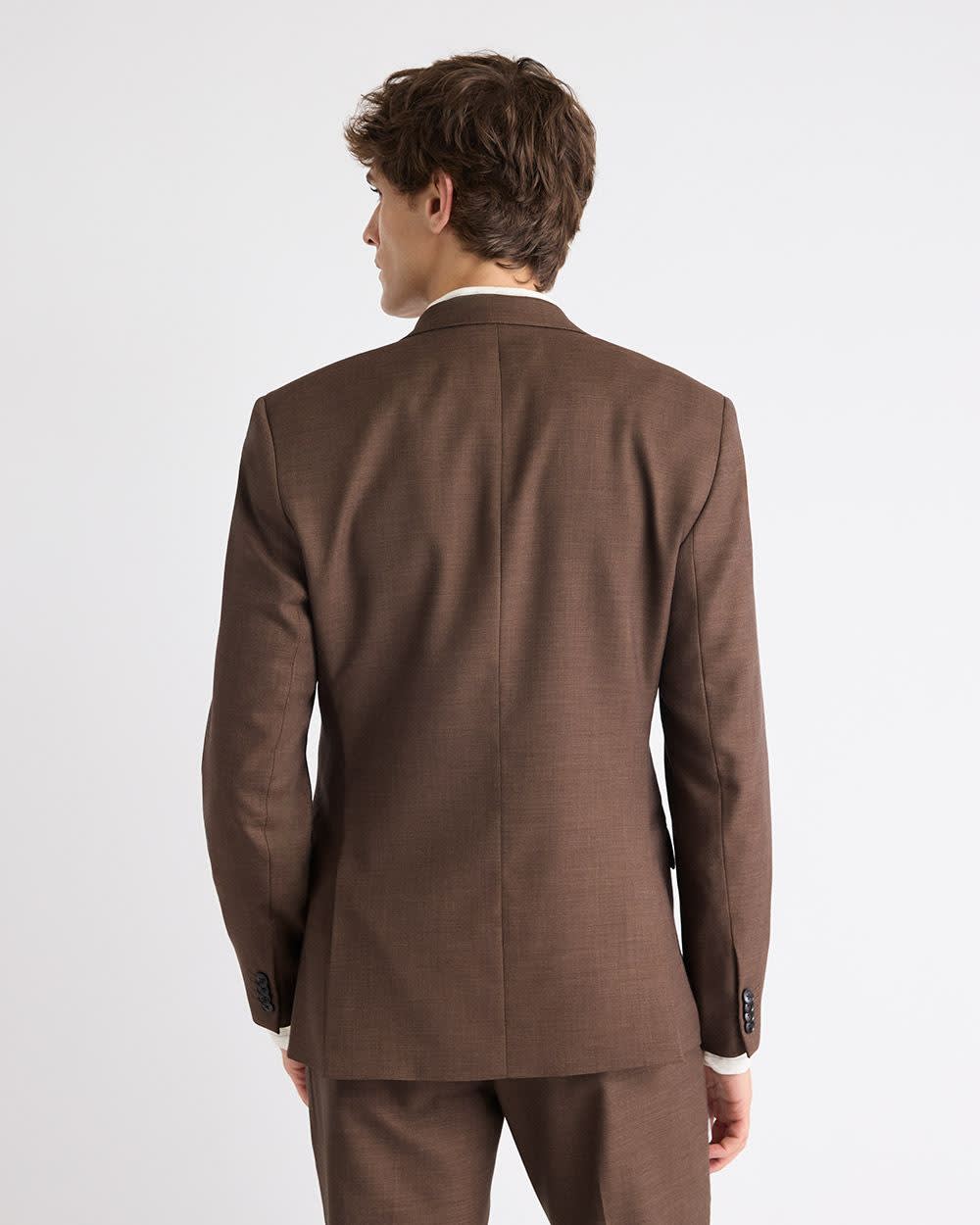 Slim Fit Brown Suit Blazer - Image 3