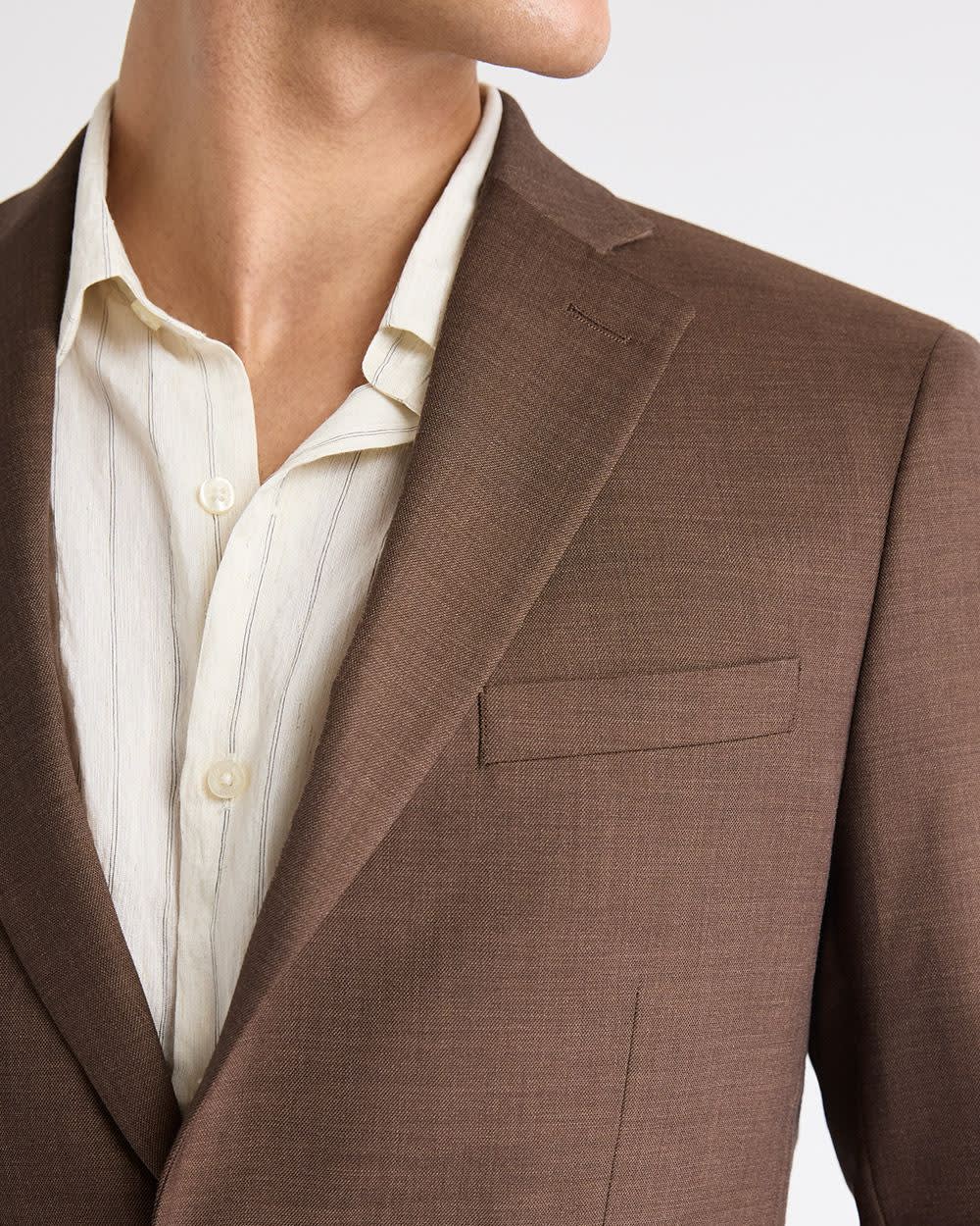 Slim Fit Brown Suit Blazer - Image 5