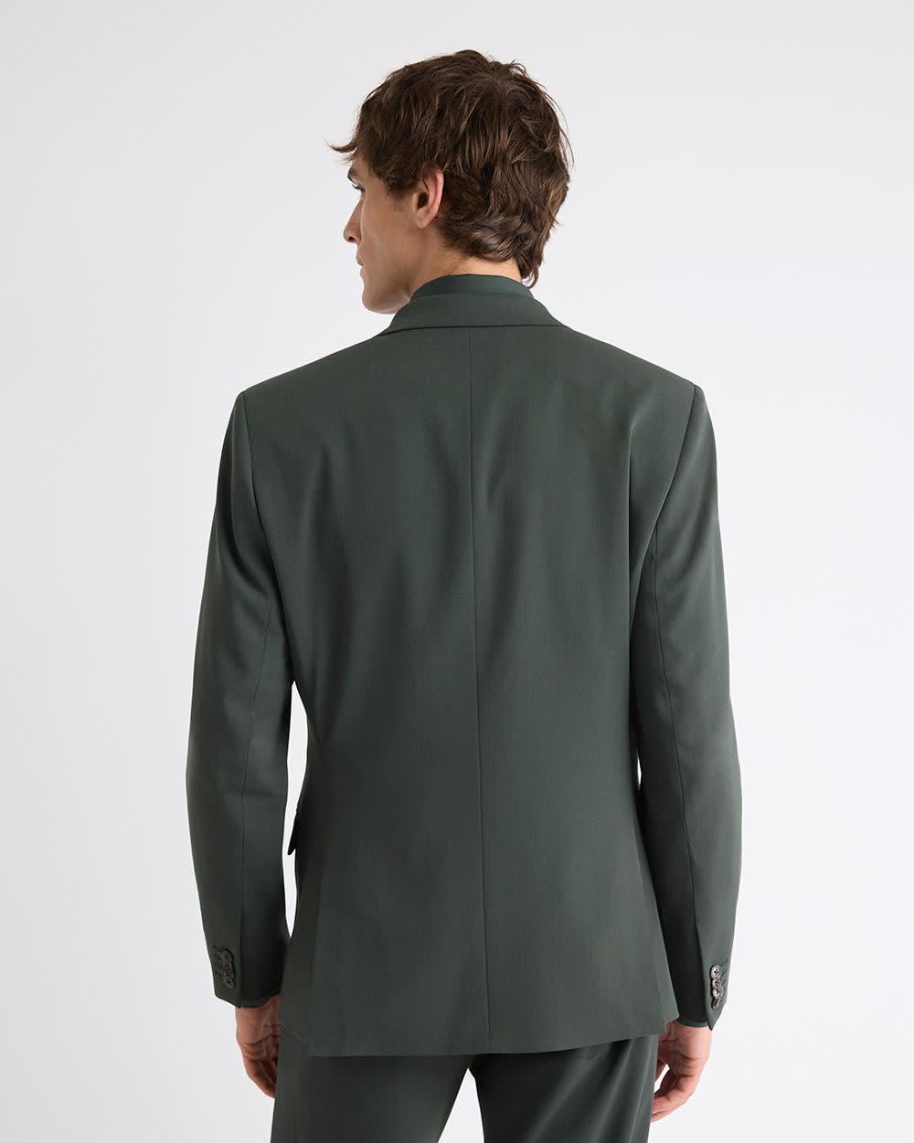 Slim Fit Dark Green Suit Blazer - Image 3