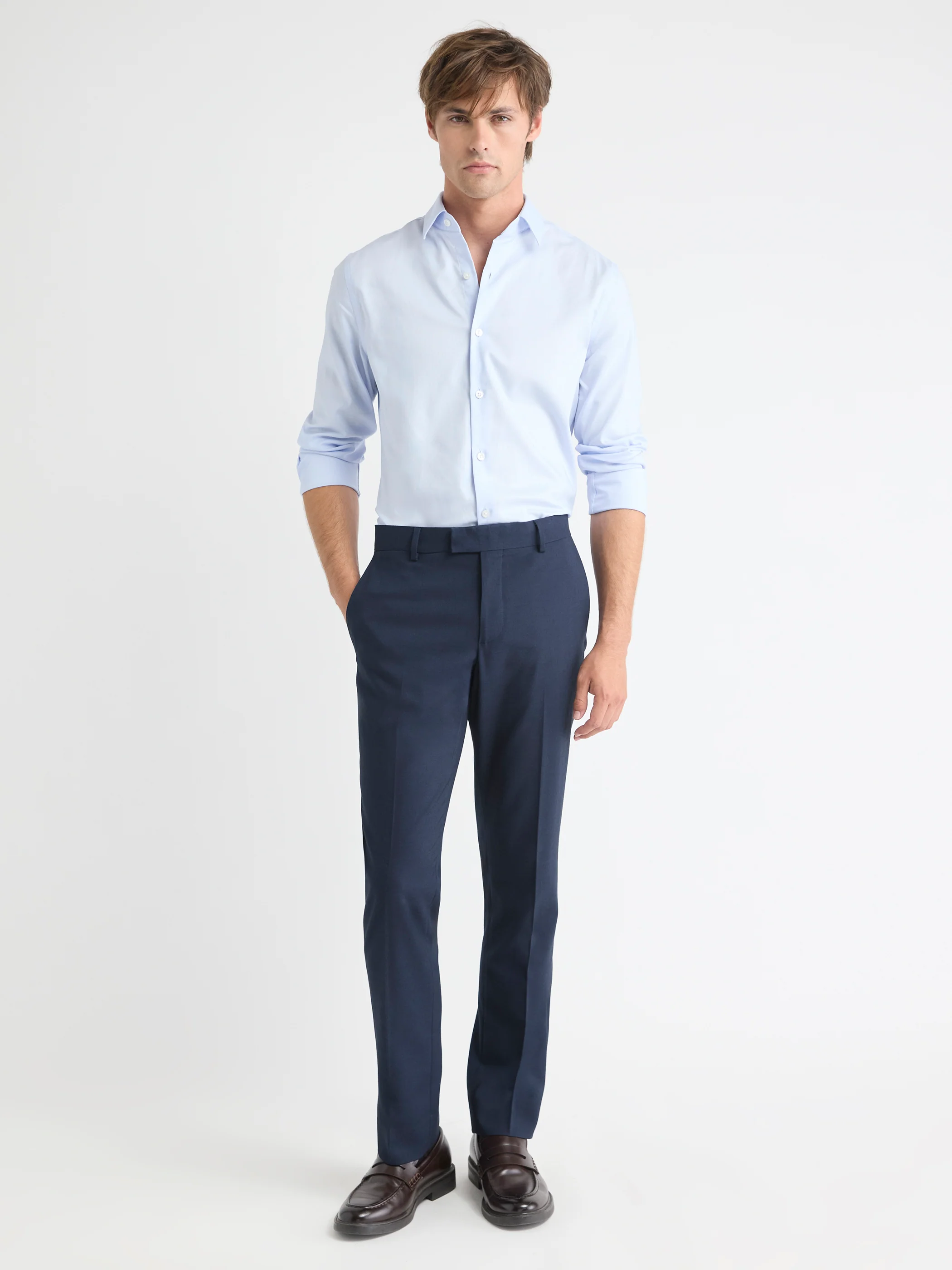 Slim Fit Dobby Dress Shirt - Image 2