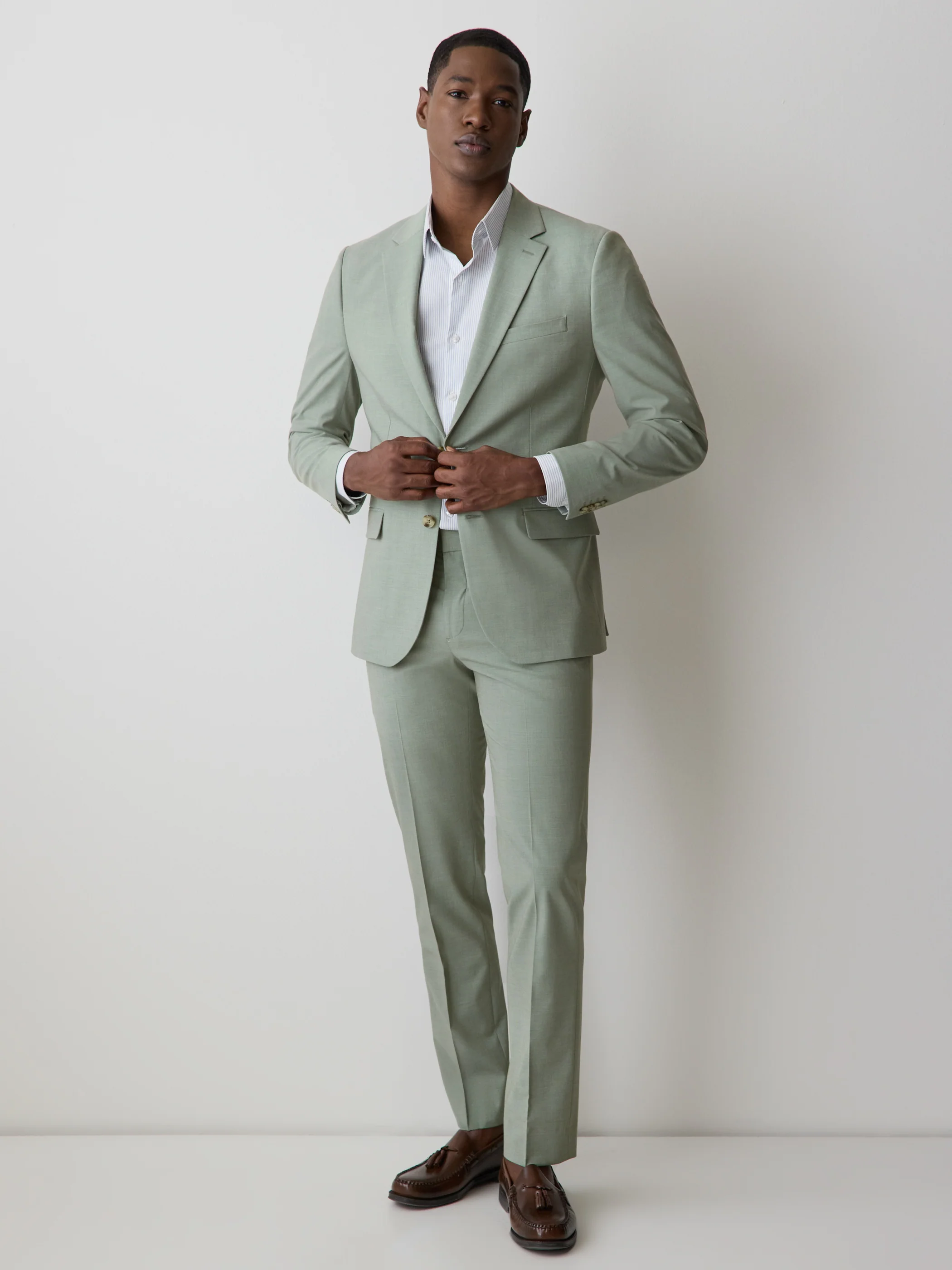 Slim Fit Mint Suit Pant - Image 2