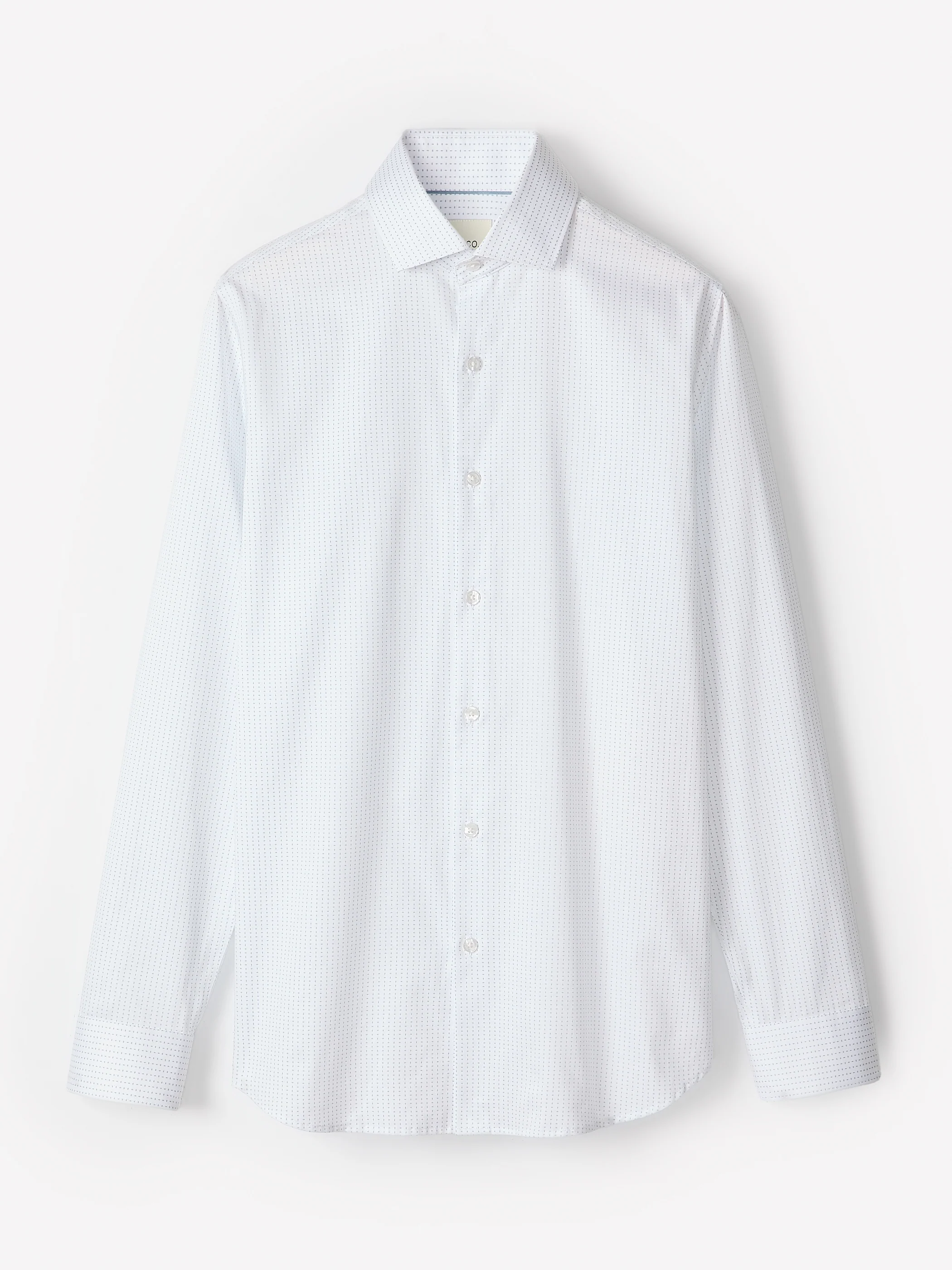 Slim-Fit Dress Shirt with Micro Dots - Image 5