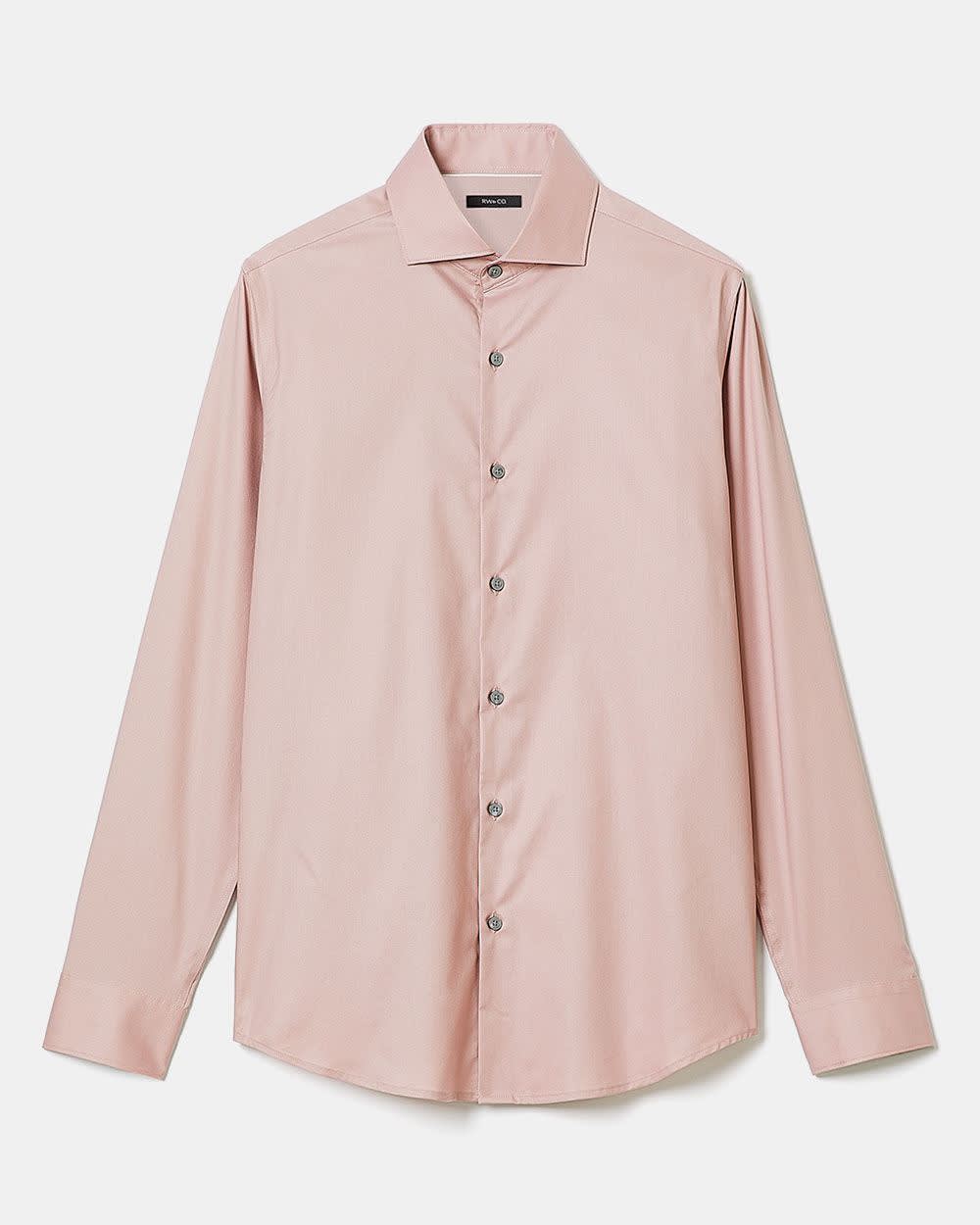 Slim Fit Solid Sateen Dress Shirt - Image 17
