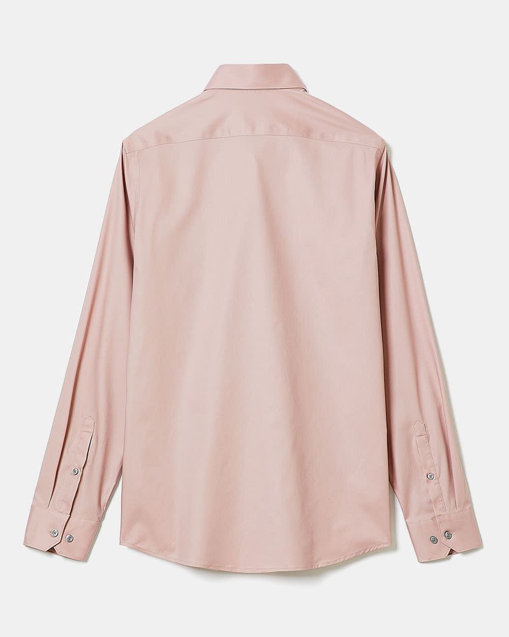Slim Fit Solid Sateen Dress Shirt - Image 18