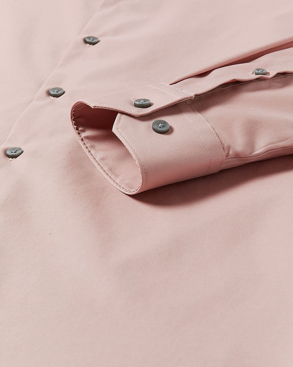 Slim Fit Solid Sateen Dress Shirt - Image 20