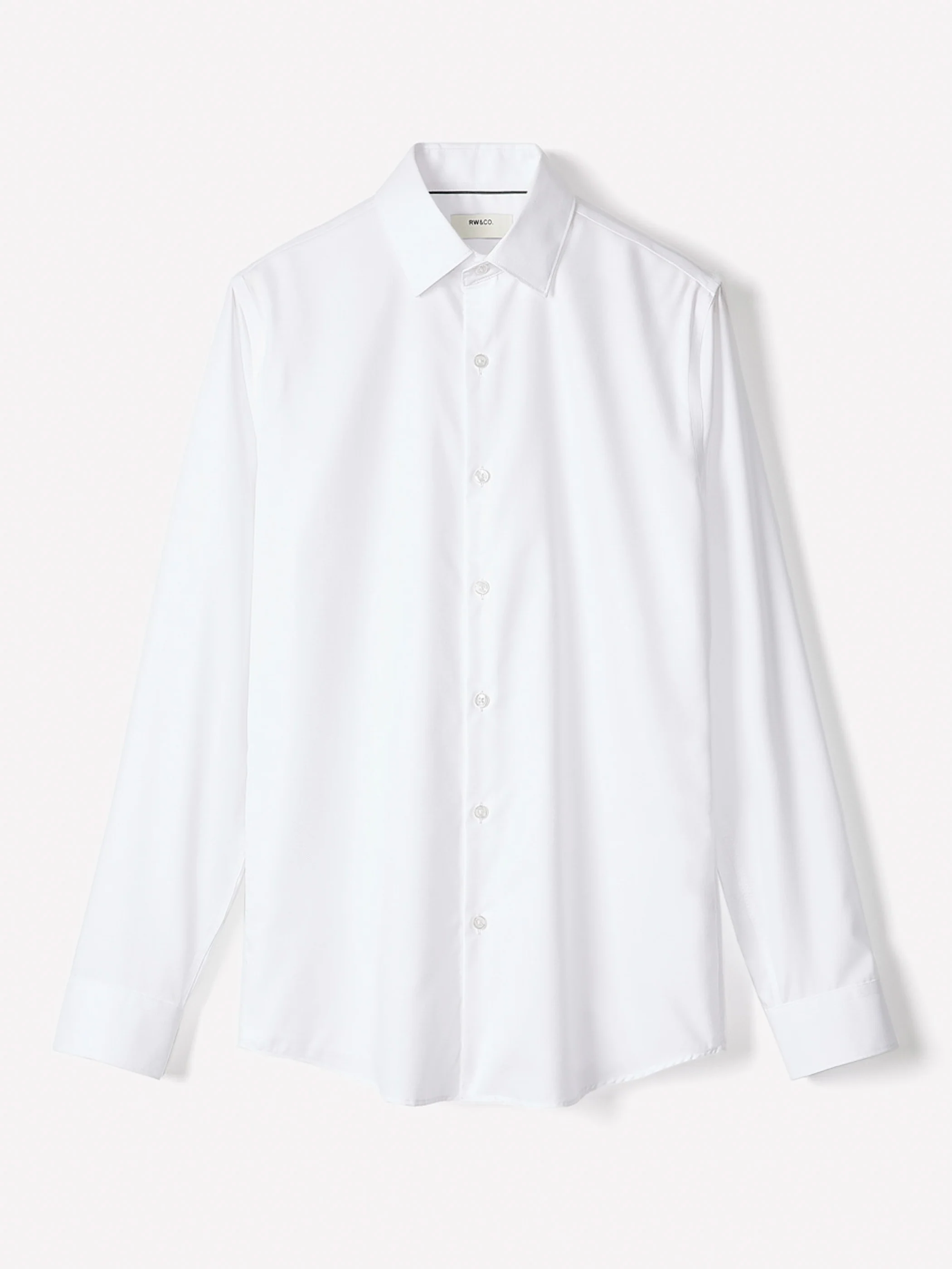Slim Fit Solid Supima (R) Cotton Twill Dress Shirt - Image 10