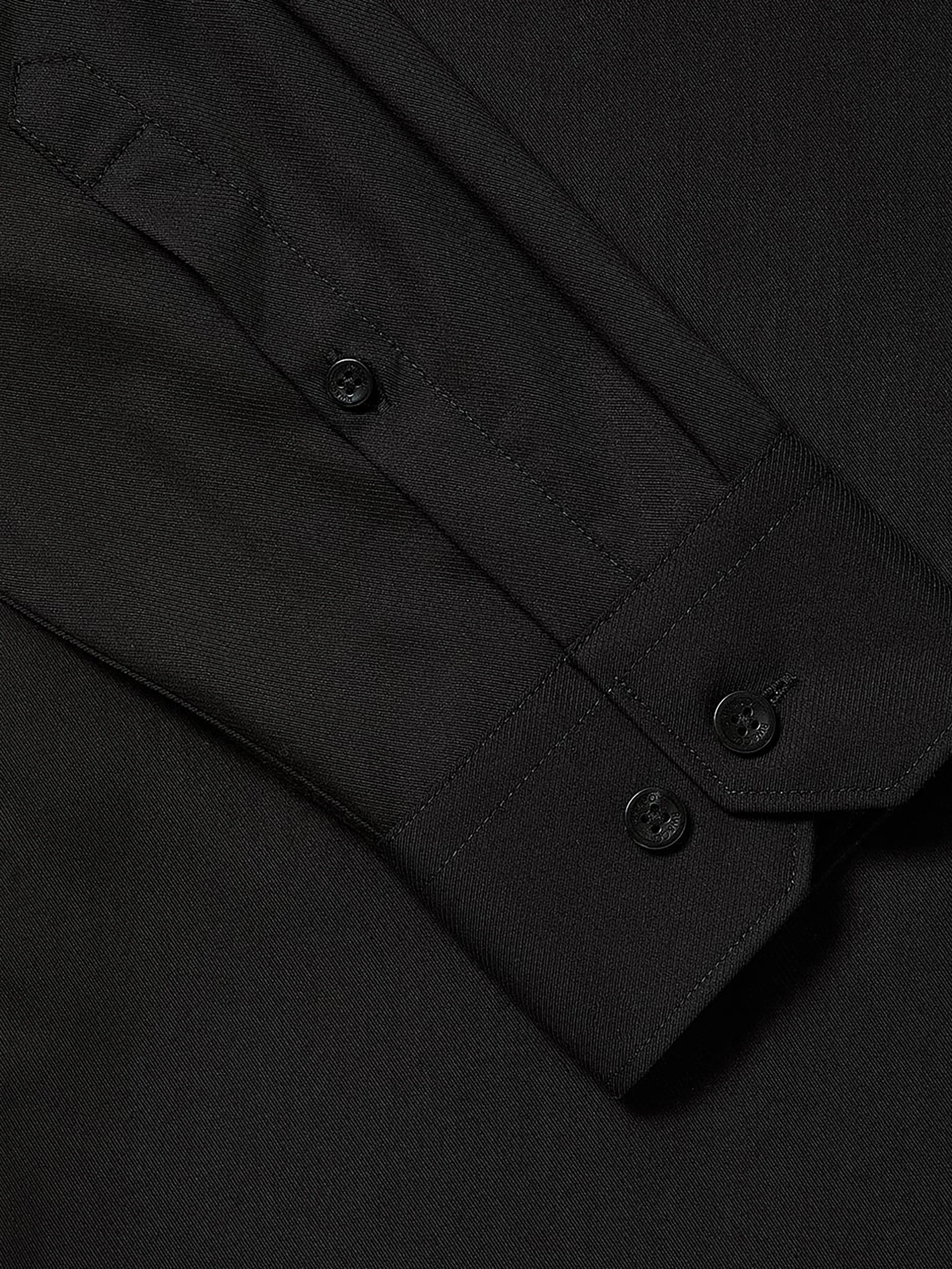 Slim Fit Solid Supima (R) Cotton Twill Dress Shirt - Image 5