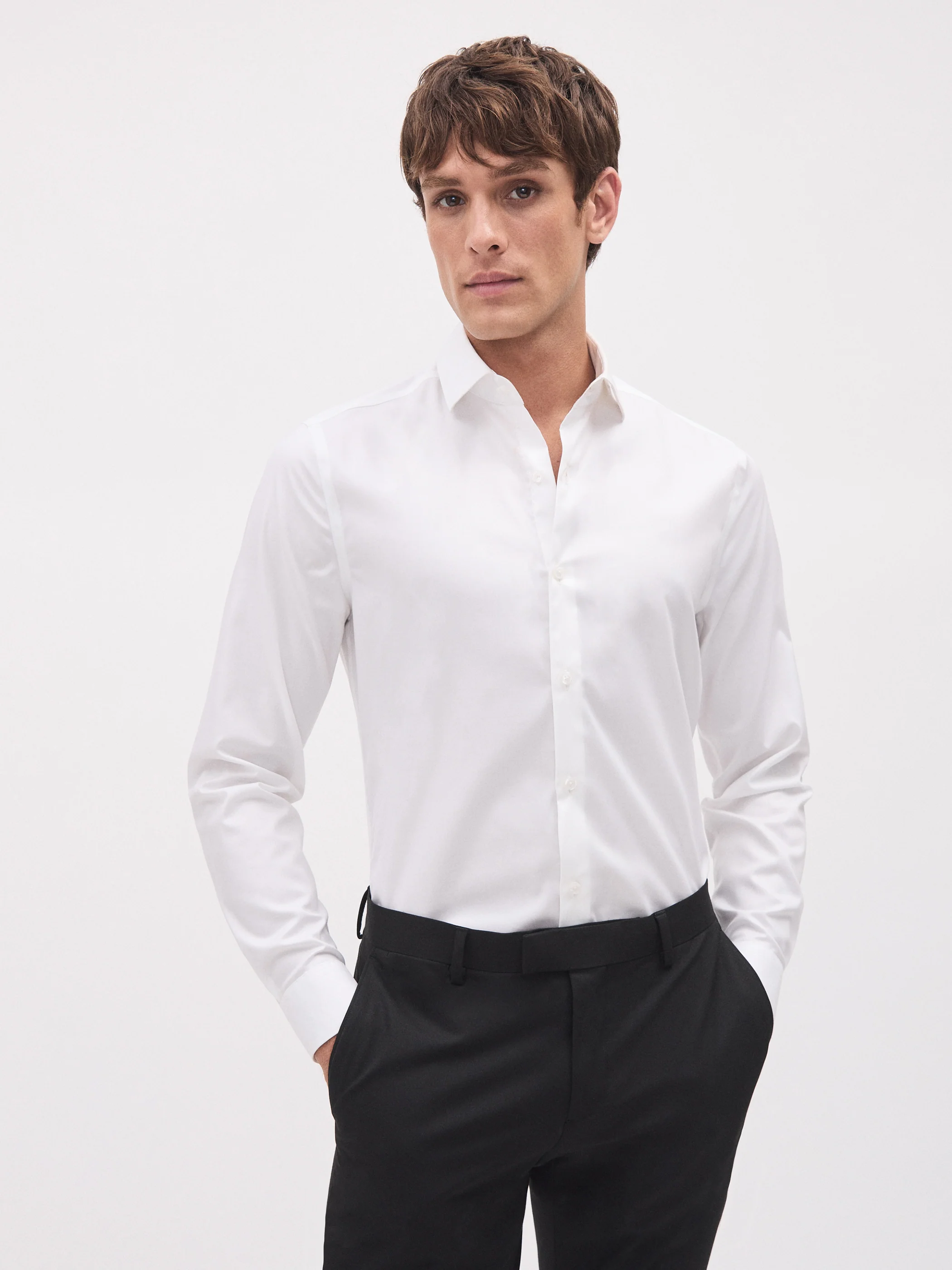Slim Fit Stretch Dress Shirt - Image 5