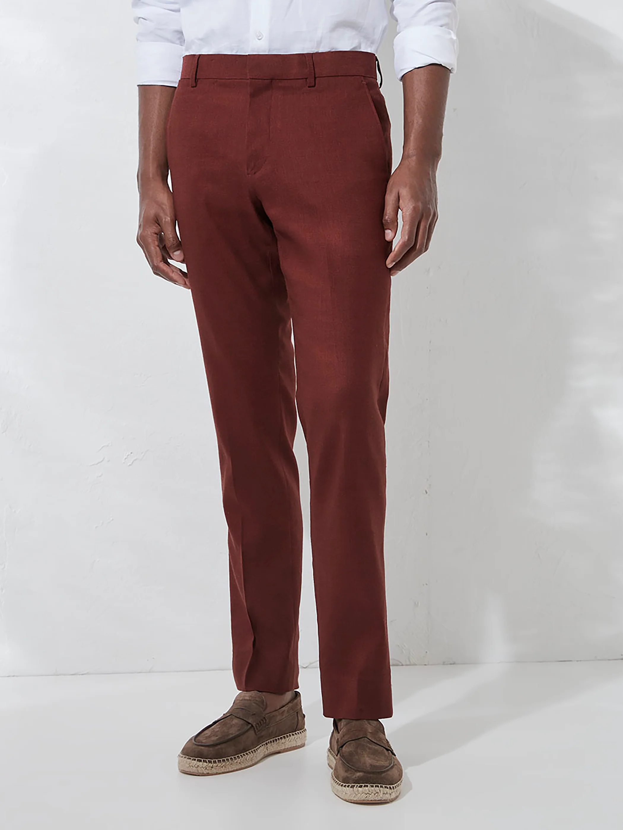 Slim Fit Stretch Linen Suit Pant - Image 10