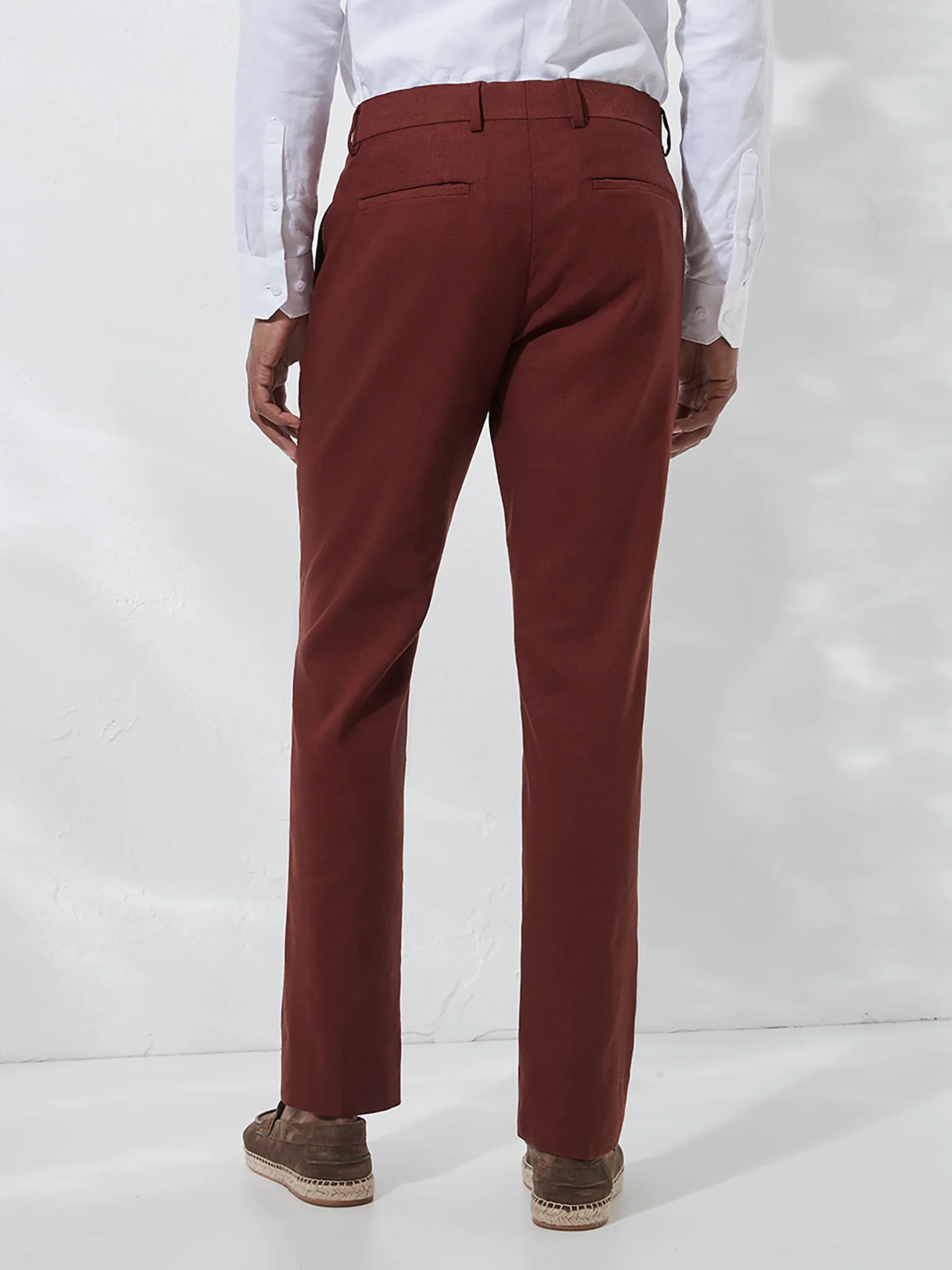 Slim Fit Stretch Linen Suit Pant - Image 12
