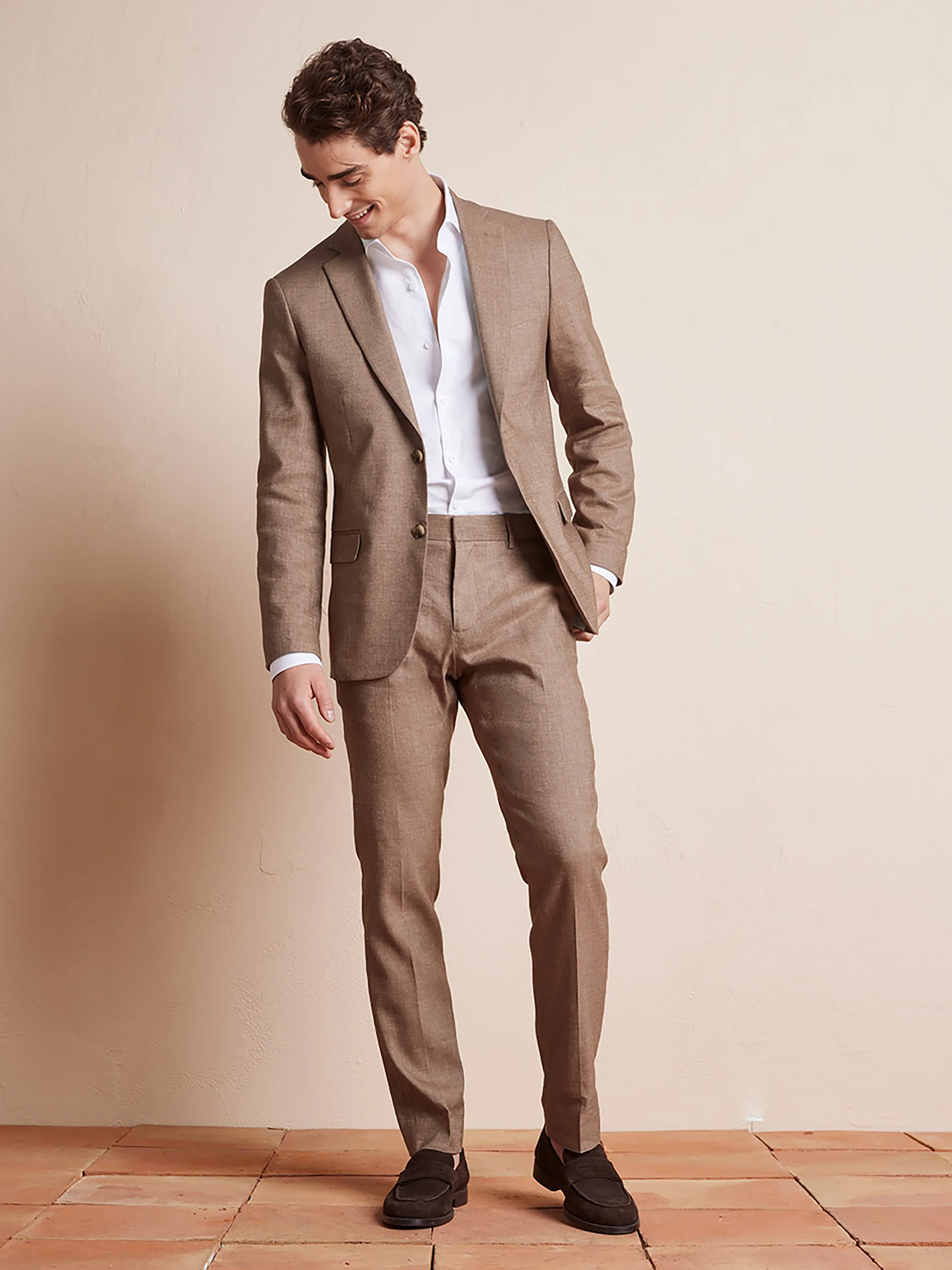 Slim Fit Stretch Linen Suit Pant - Image 15