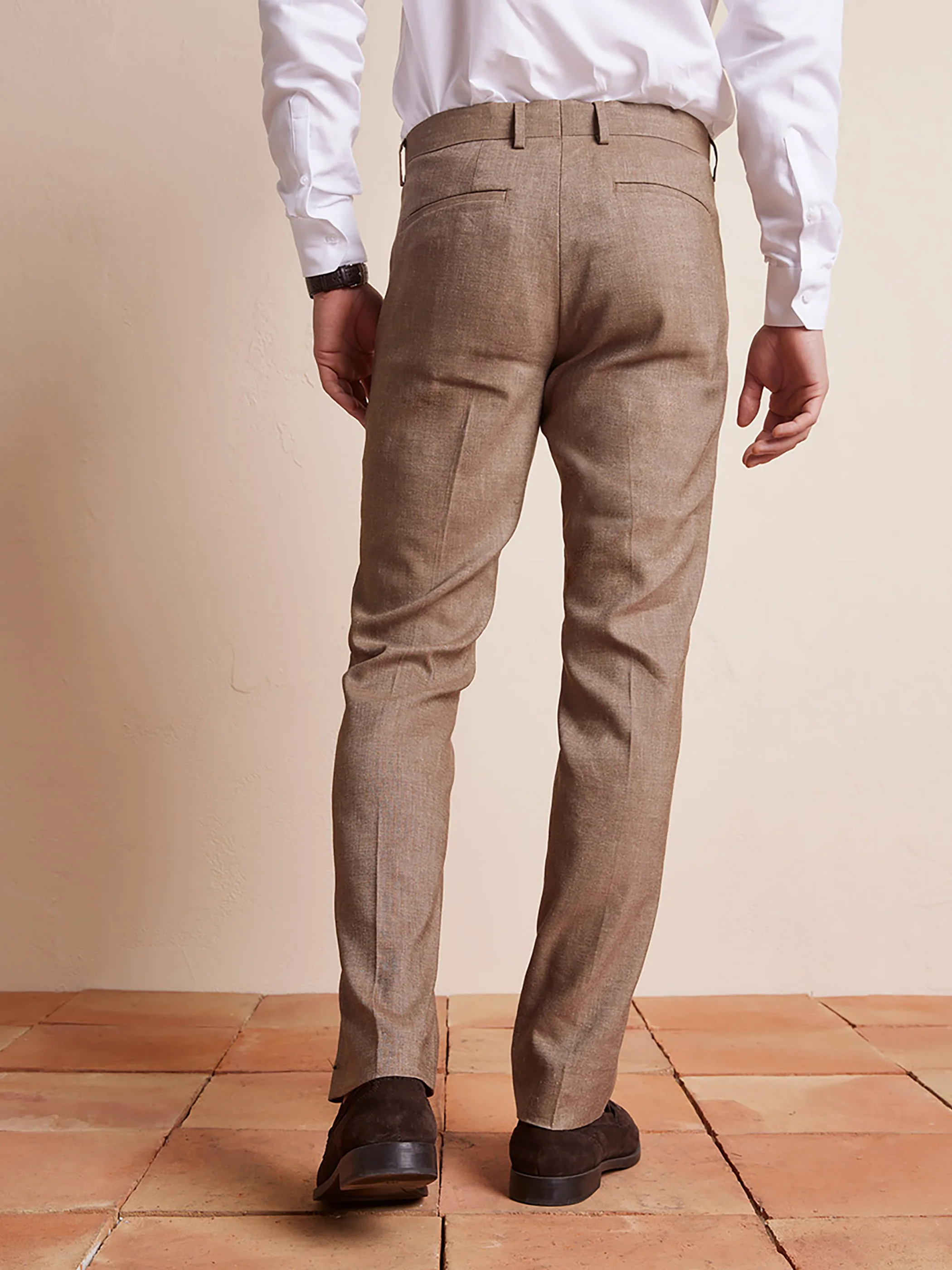 Slim Fit Stretch Linen Suit Pant - Image 16