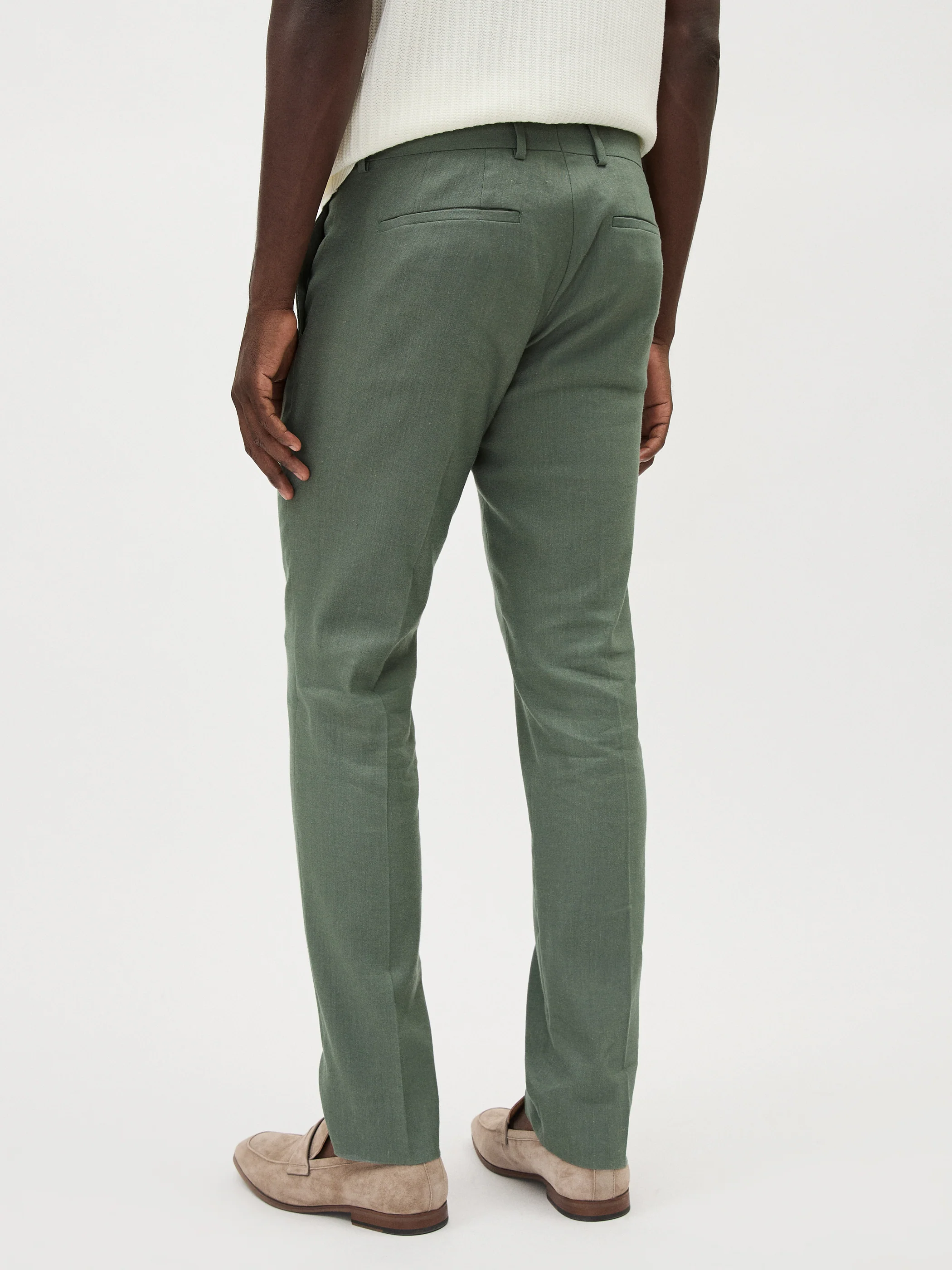 Slim Fit Stretch Linen Suit Pant - Image 3