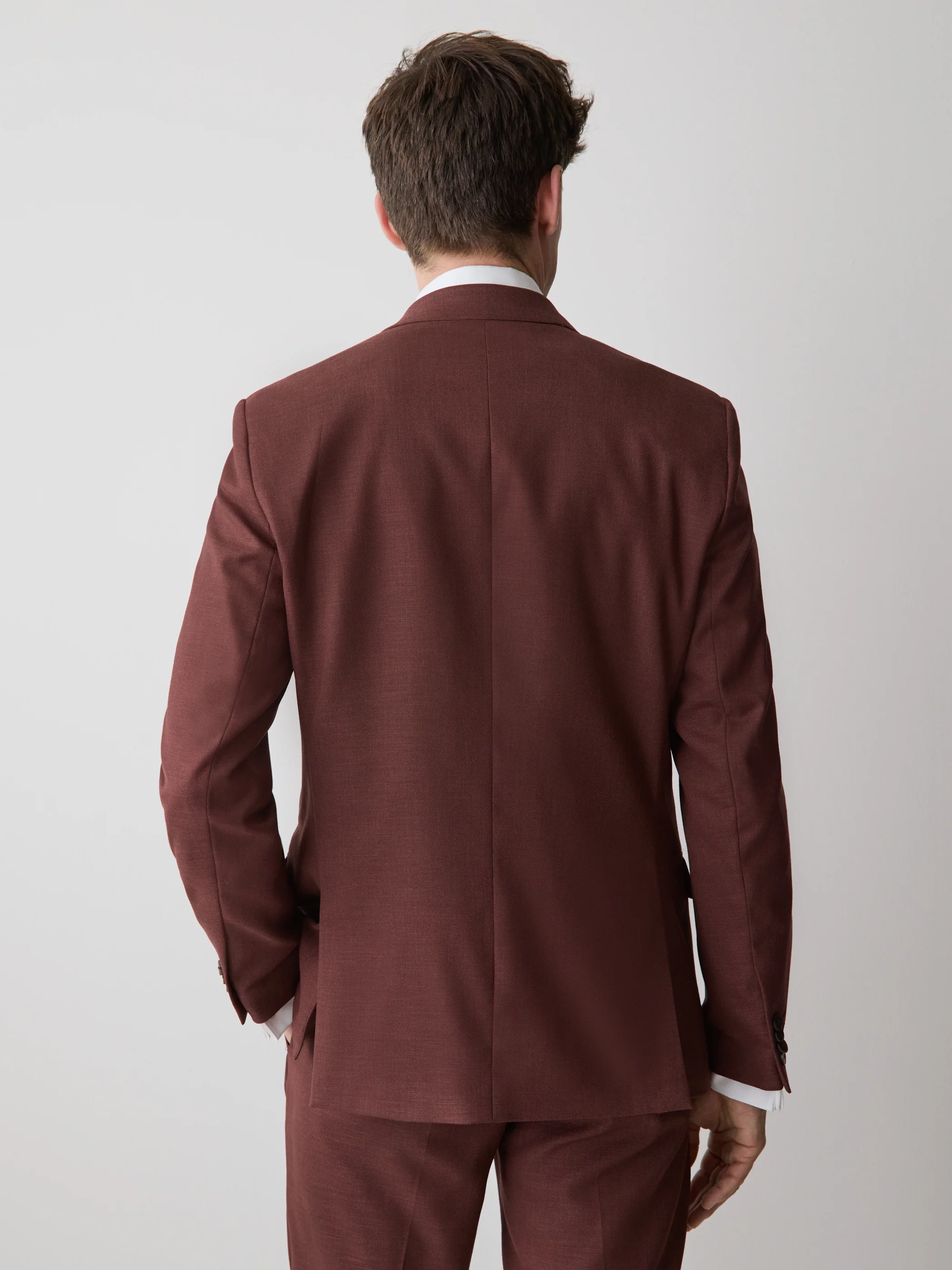 Slim-Fit Berry Suit Blazer - Image 3