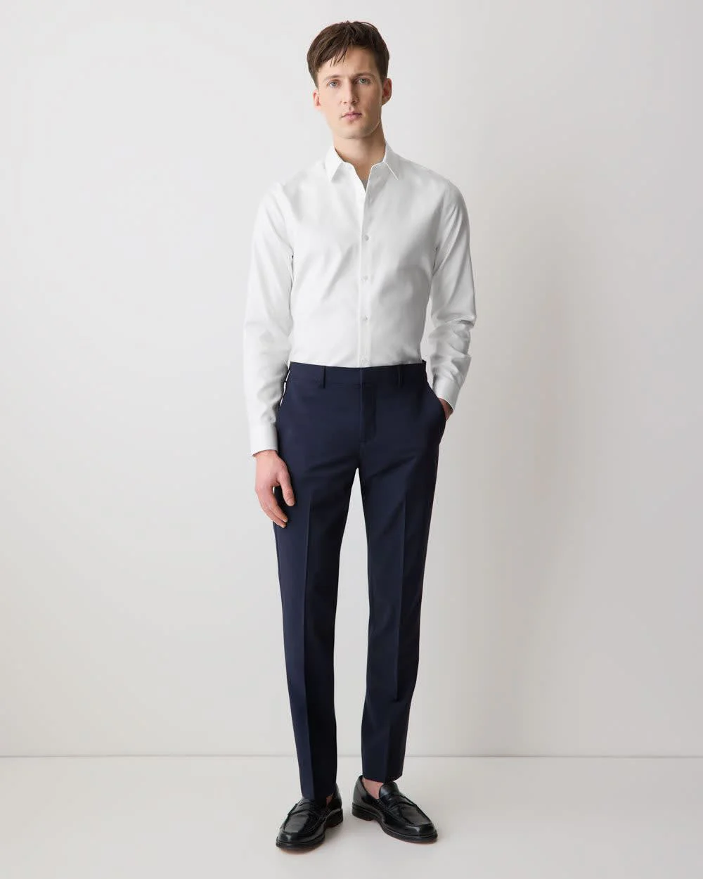 Slim Fit White Dress Shirt - Image 3