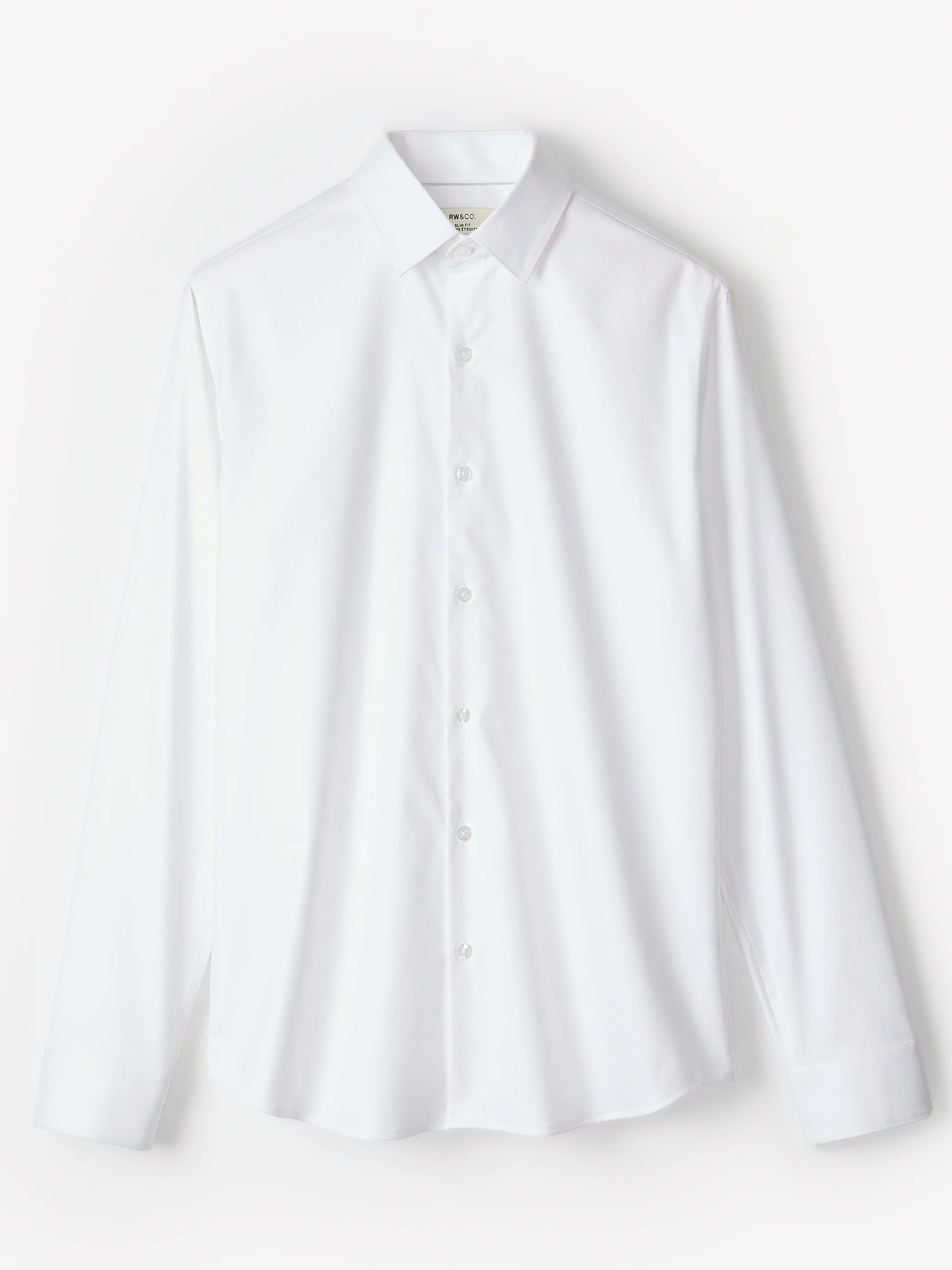 Slim Fit White Dress Shirt - Image 6