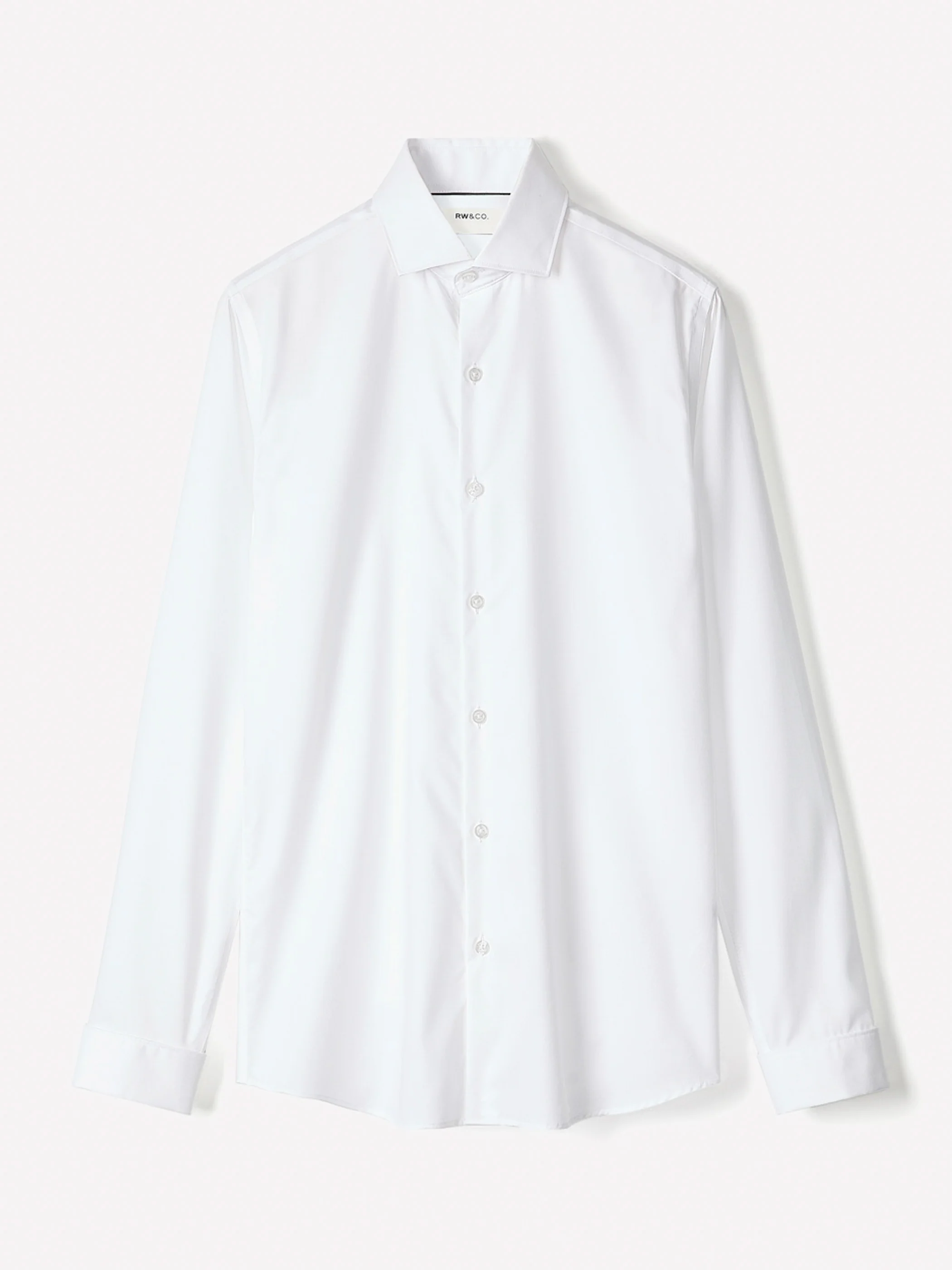 Slim Fit White Supima (R) Twill Dress Shirt - Image 5