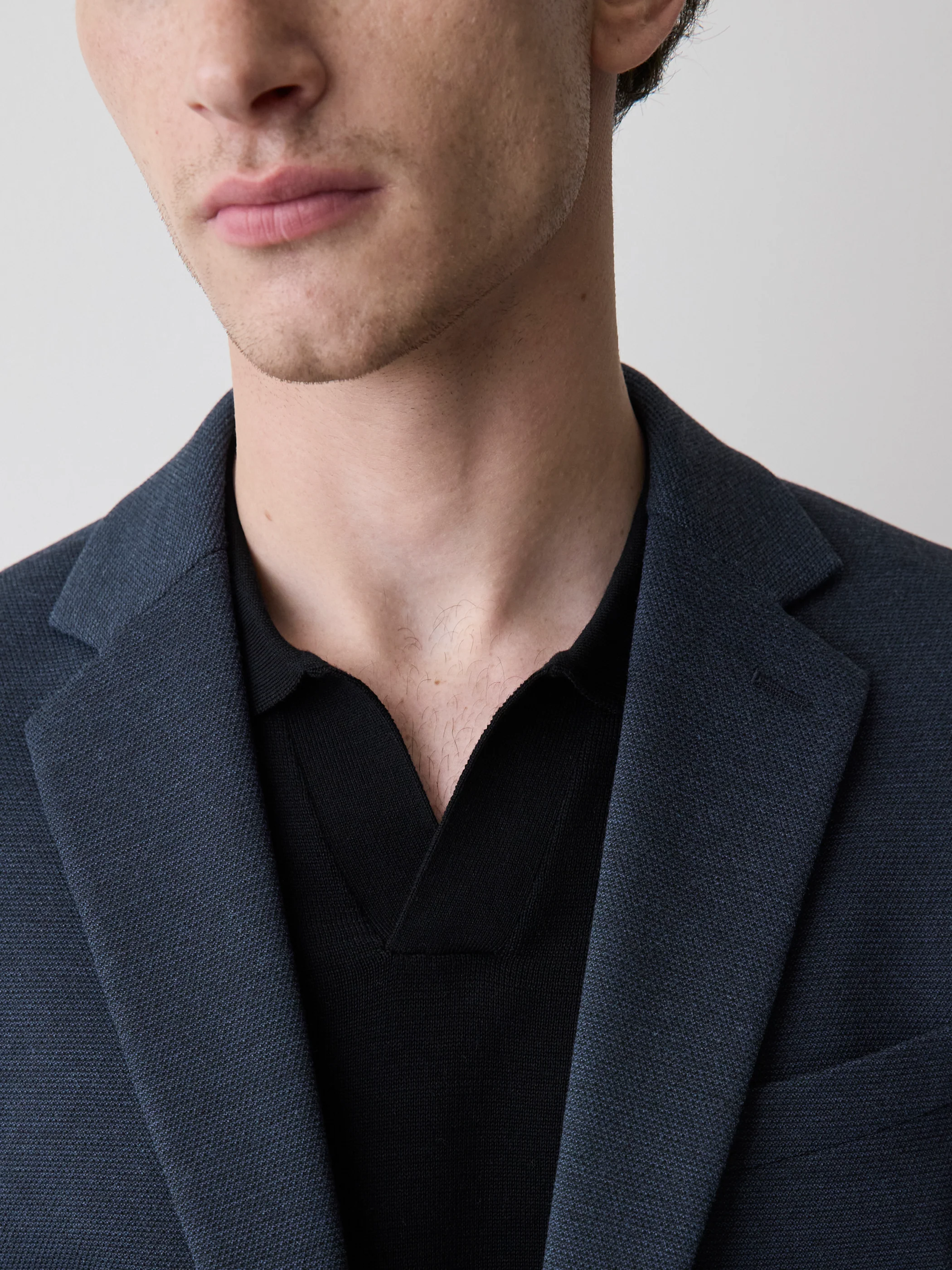 Slim Fit Knit Blazer - Image 4