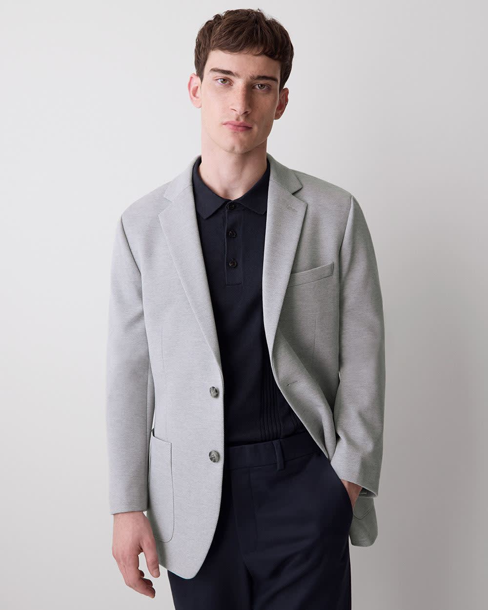Slim Fit Knit Blazer - Image 7