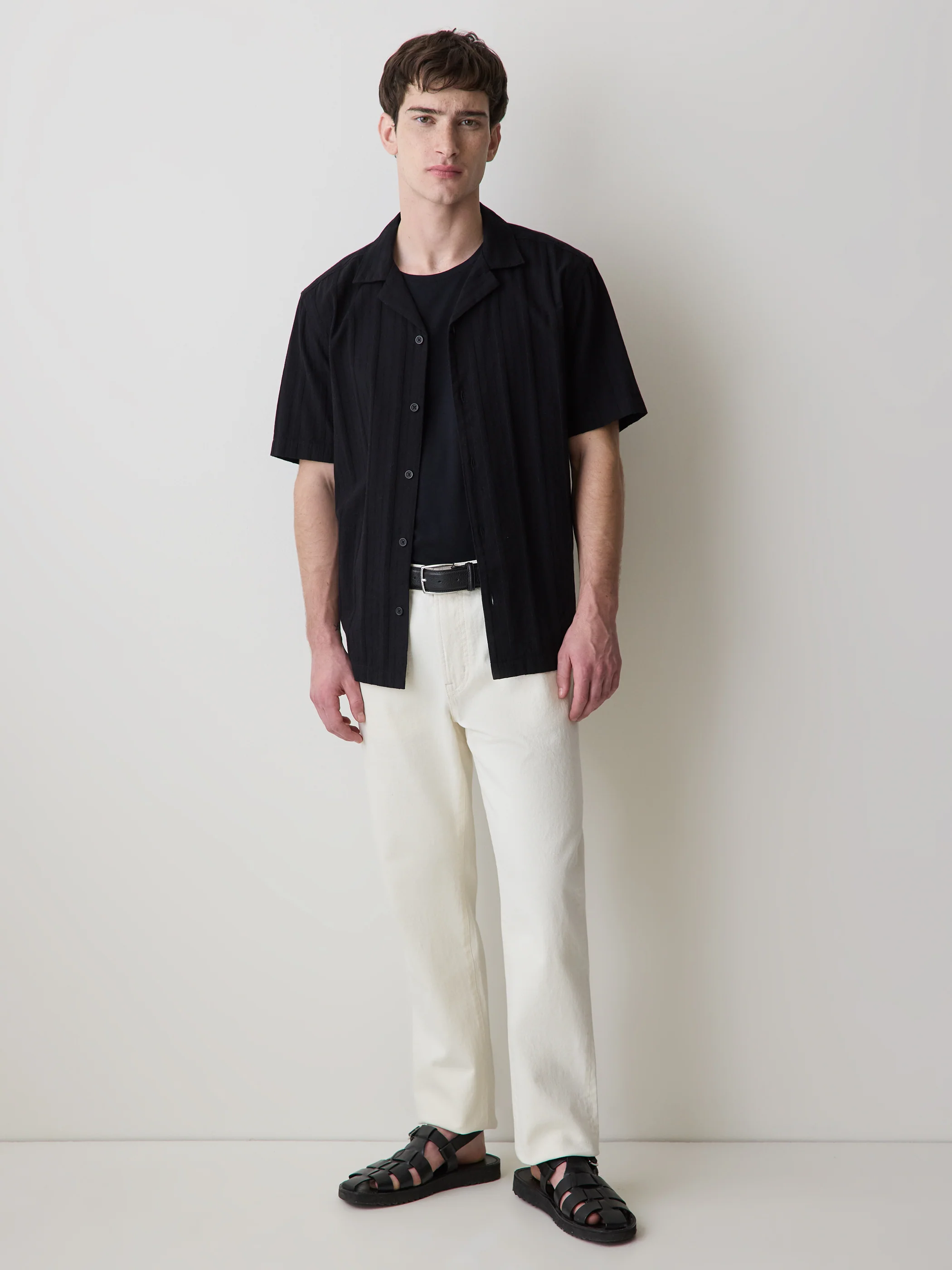 Short-Sleeve Shirt with Camp Collar - Image 2