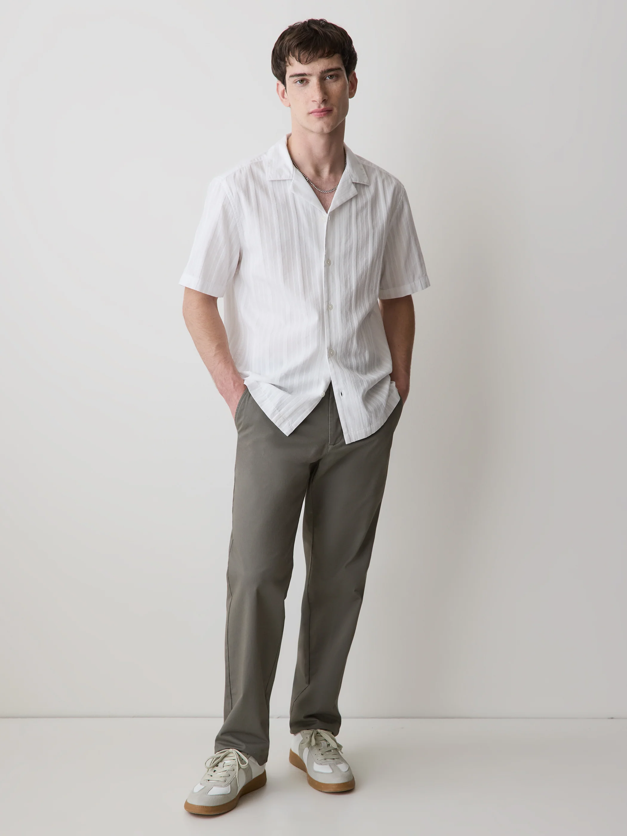 Short-Sleeve Shirt with Camp Collar - Image 7