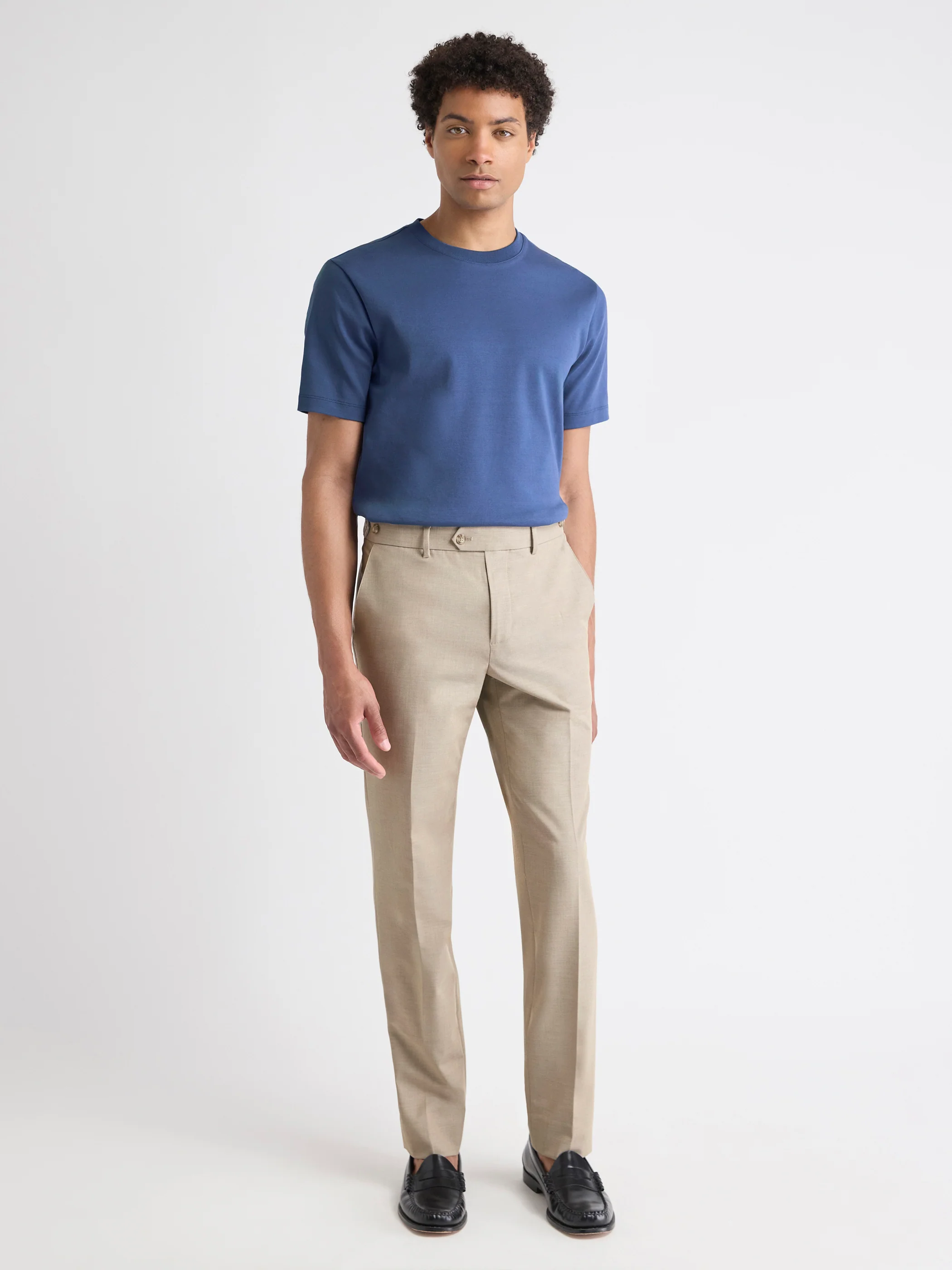 Solid Interlock Cotton Crew-Neck Tee - Image 10