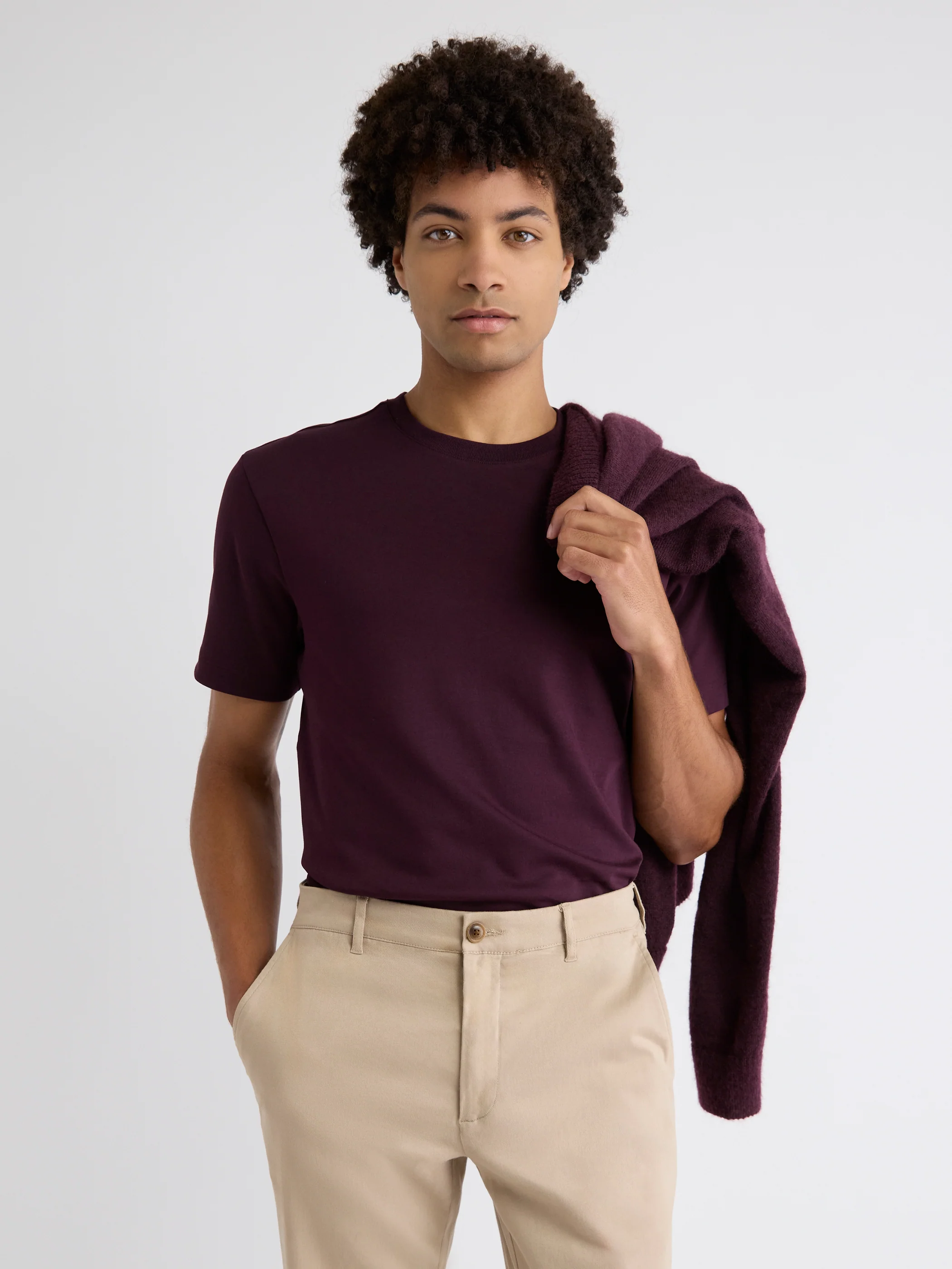 Solid Interlock Cotton Crew-Neck Tee - Image 12