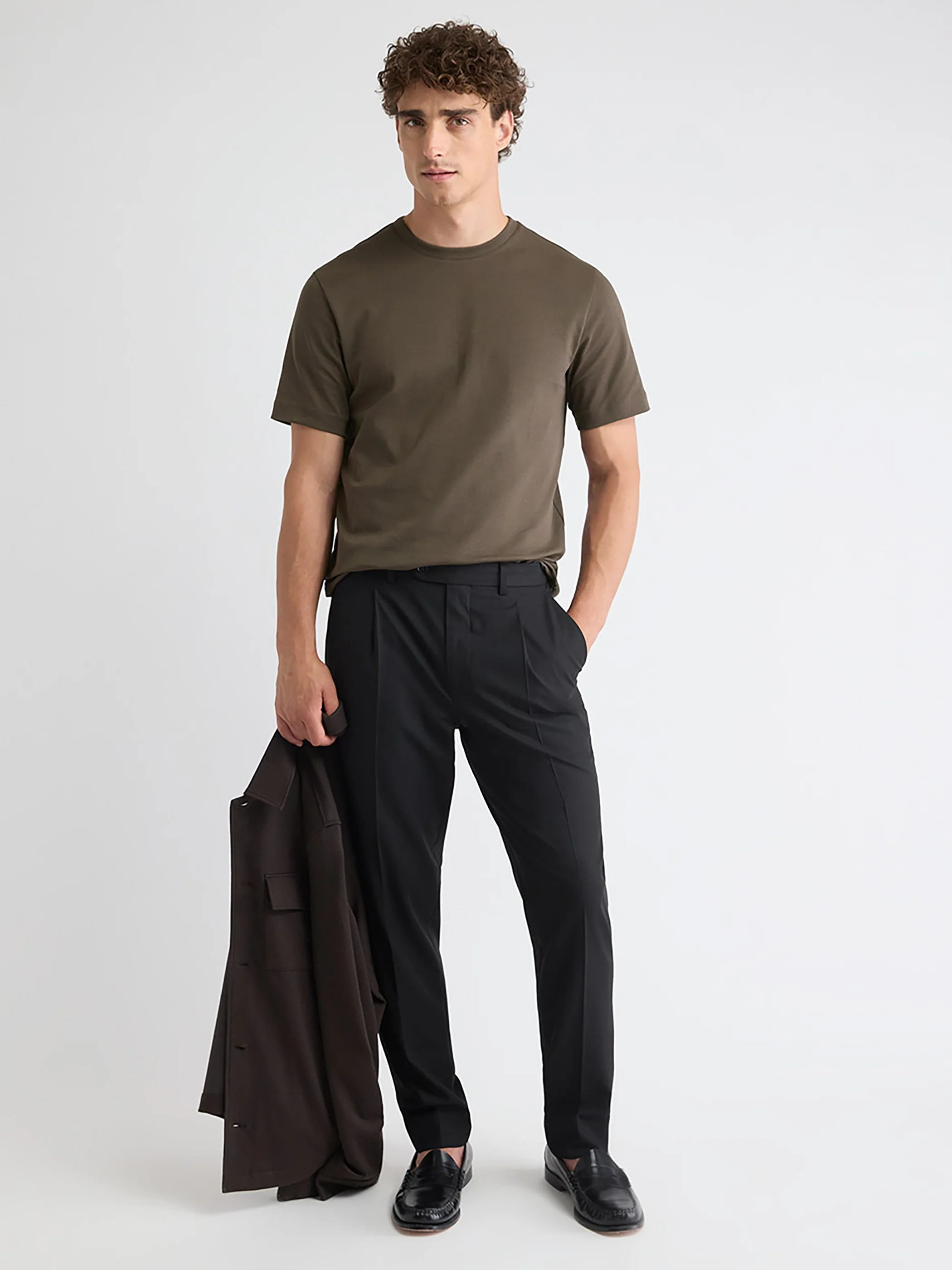 Solid Interlock Cotton Crew-Neck Tee - Image 18
