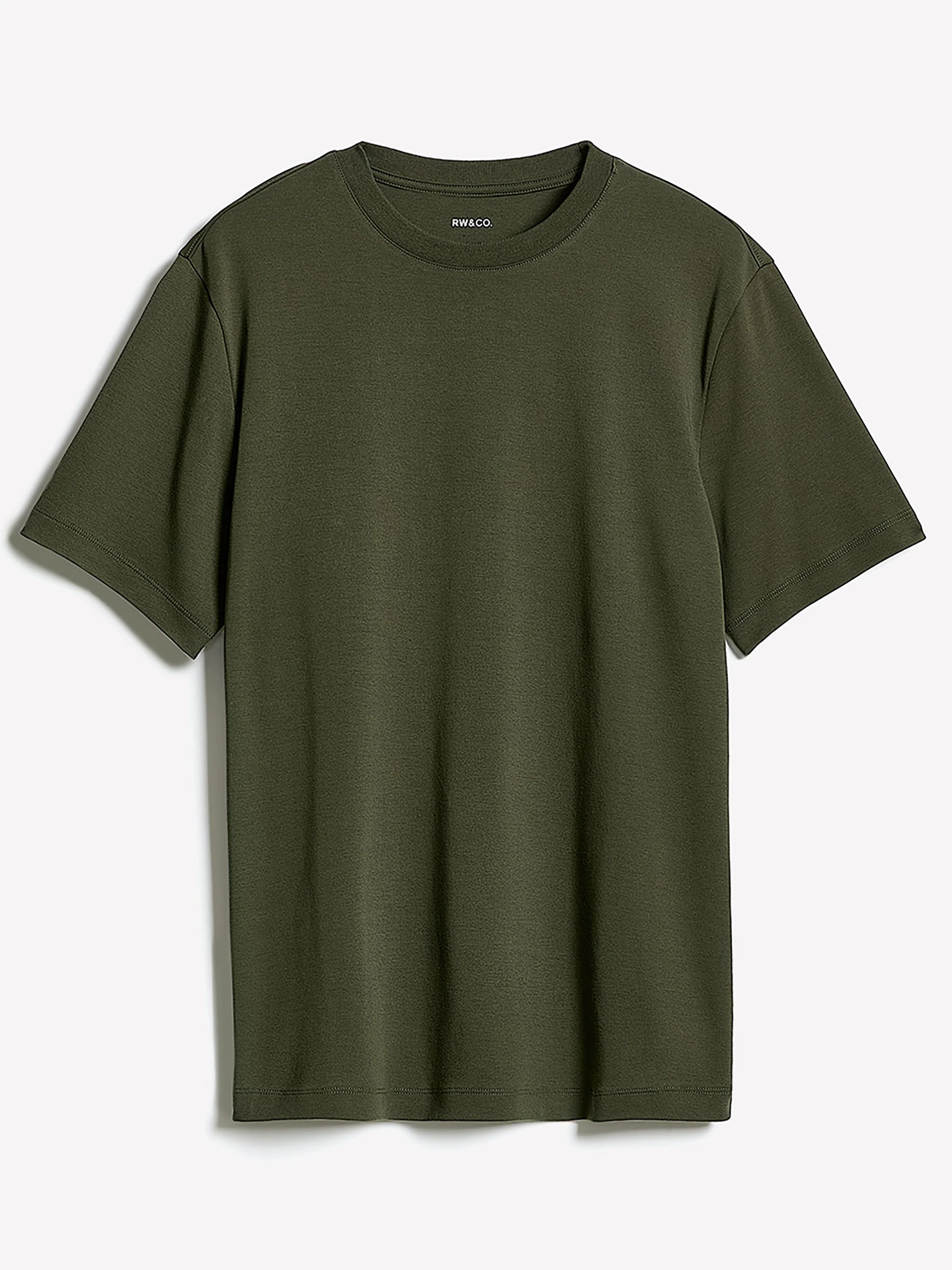Solid Interlock Cotton Crew-Neck Tee - Image 7