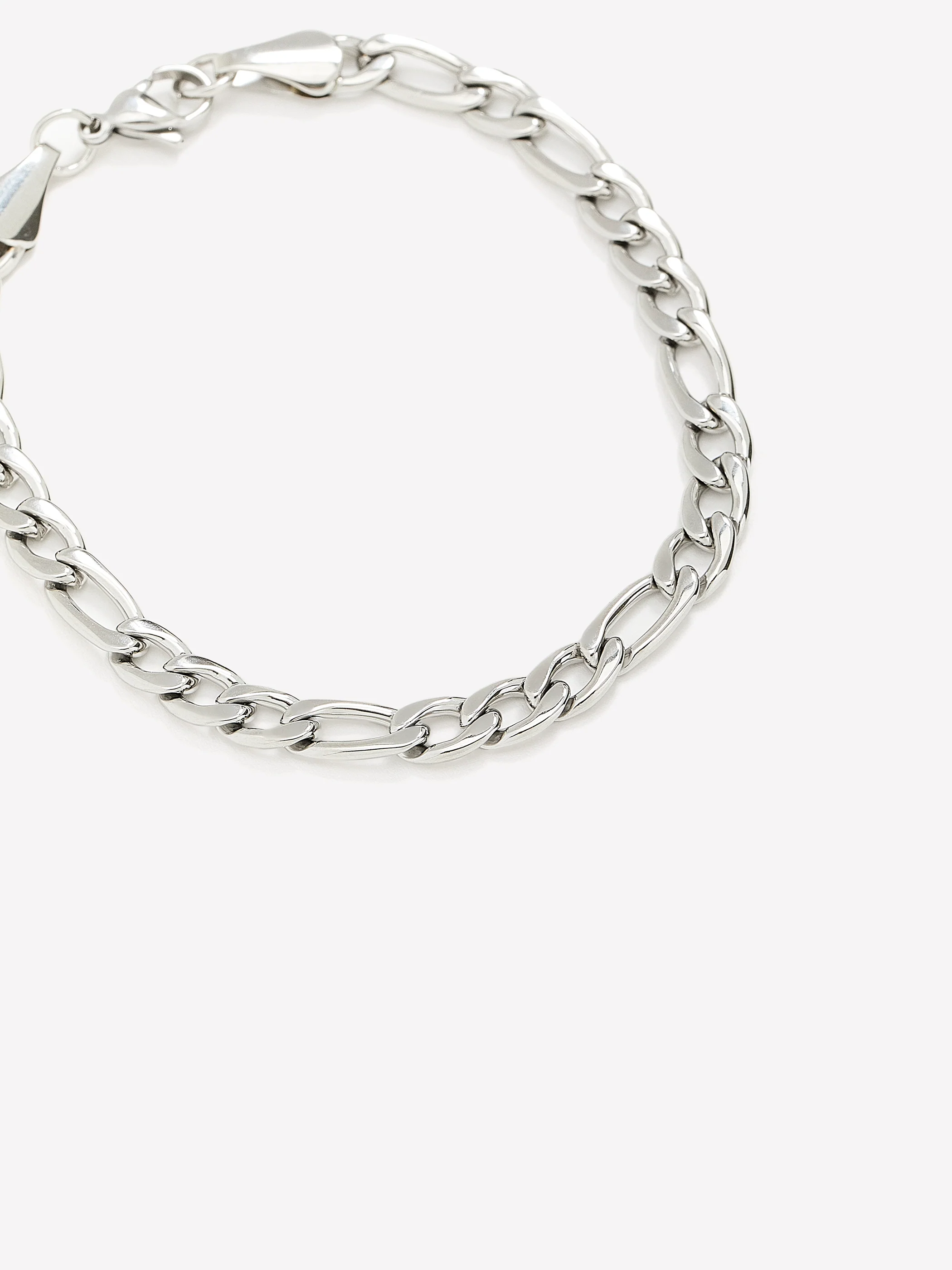 Stainless Steel Figaro Bracelet - Image 2