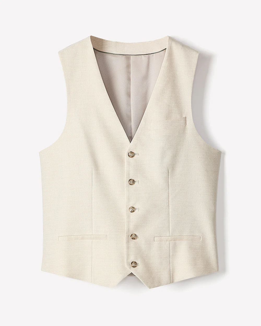 Stretch Linen Suit Vest - Image 4