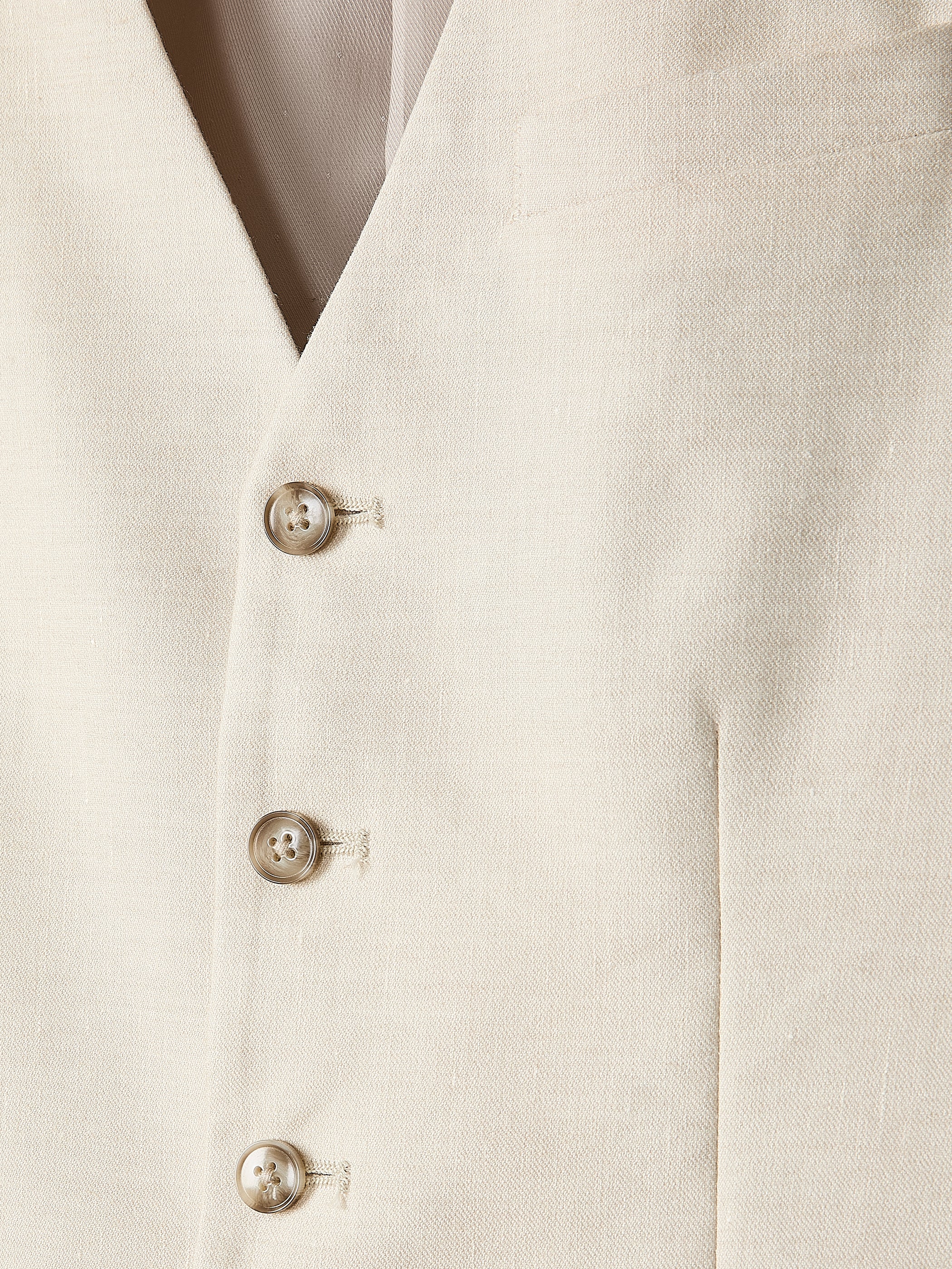 Stretch Linen Suit Vest - Image 5