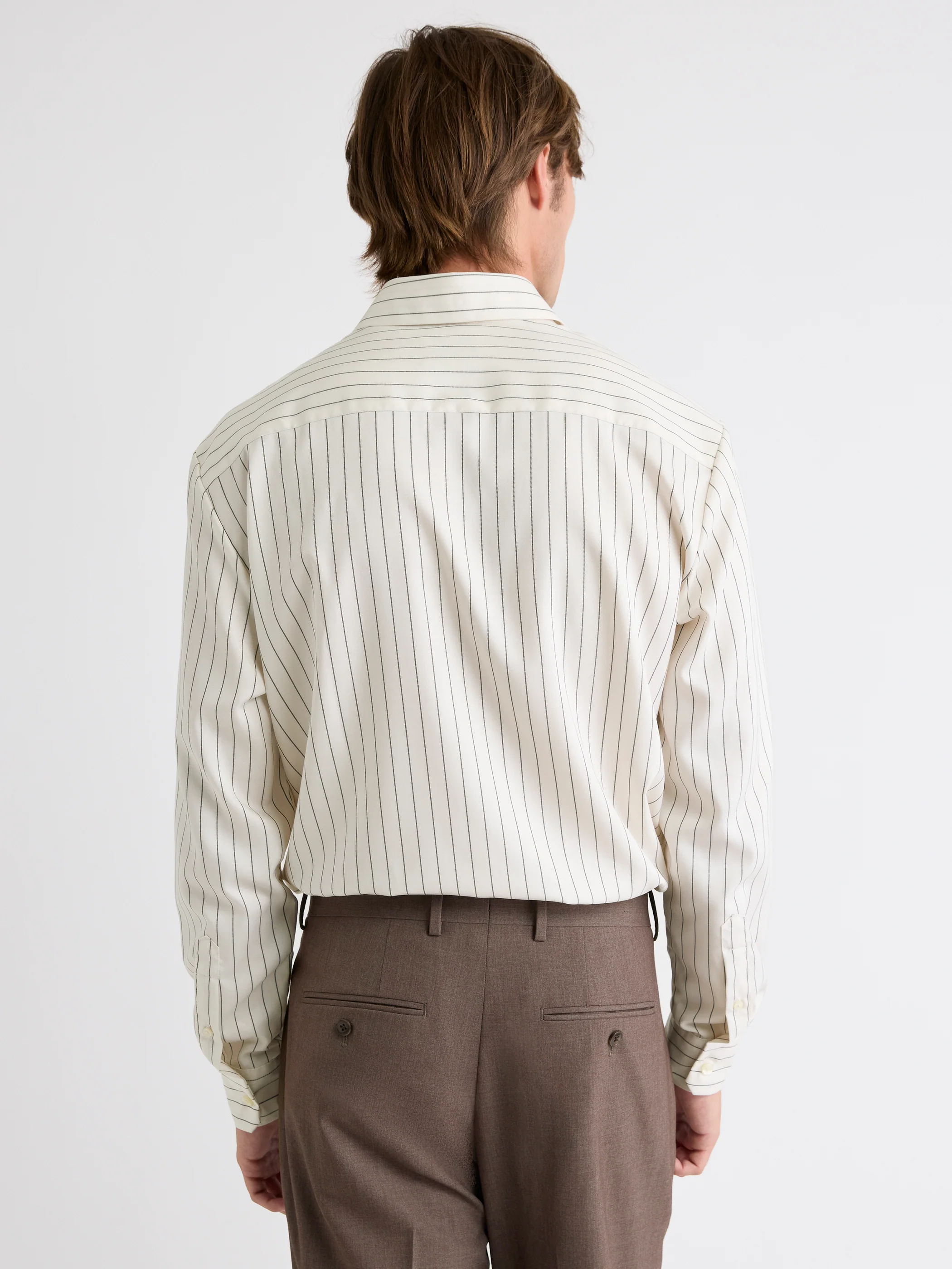 Striped Relaxed-Fit Twill Dress Shirt - Image 3